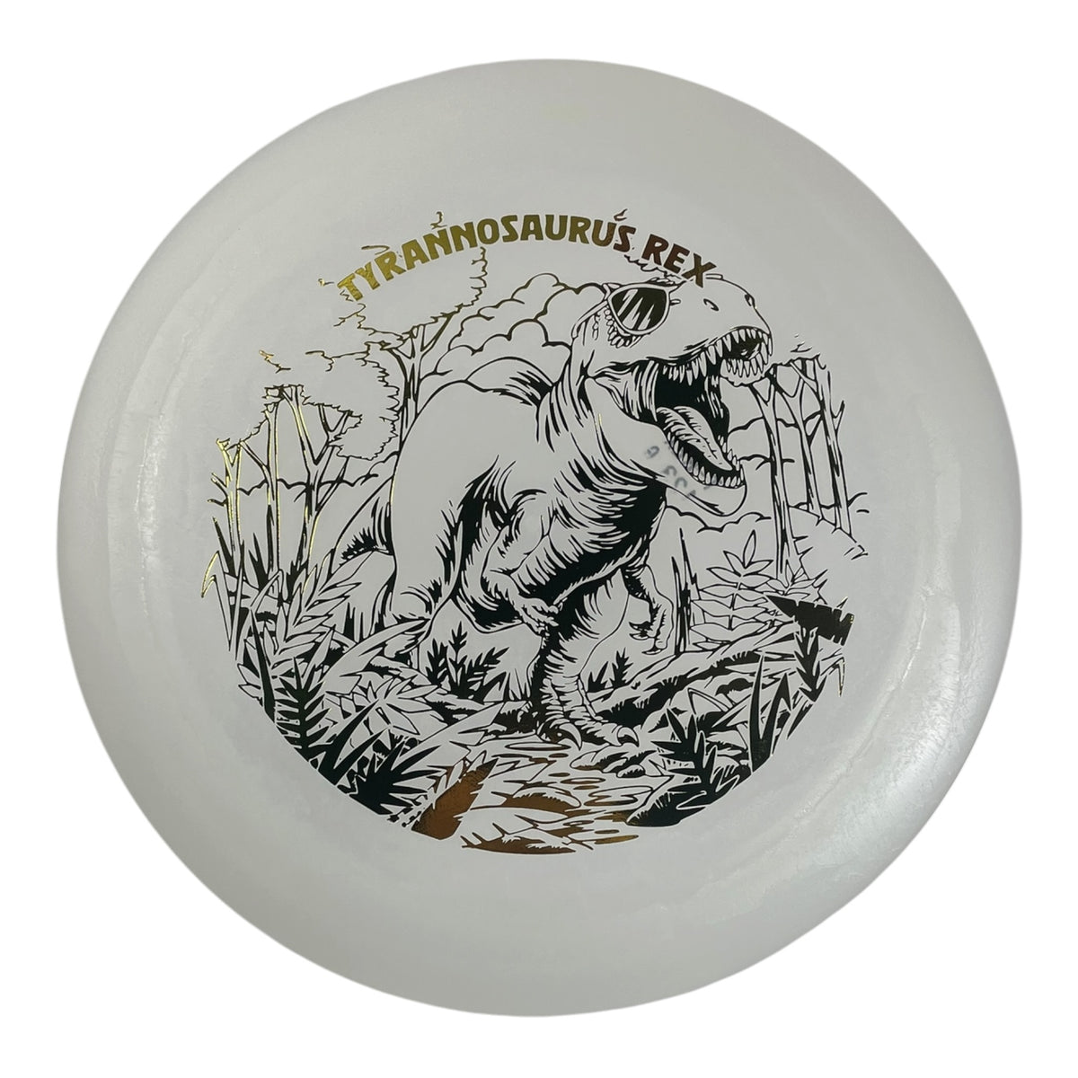 Dino Discs Tyrannosaurus Rex | Egg Shell Glow | Glow/Gold 123g Disc Golf