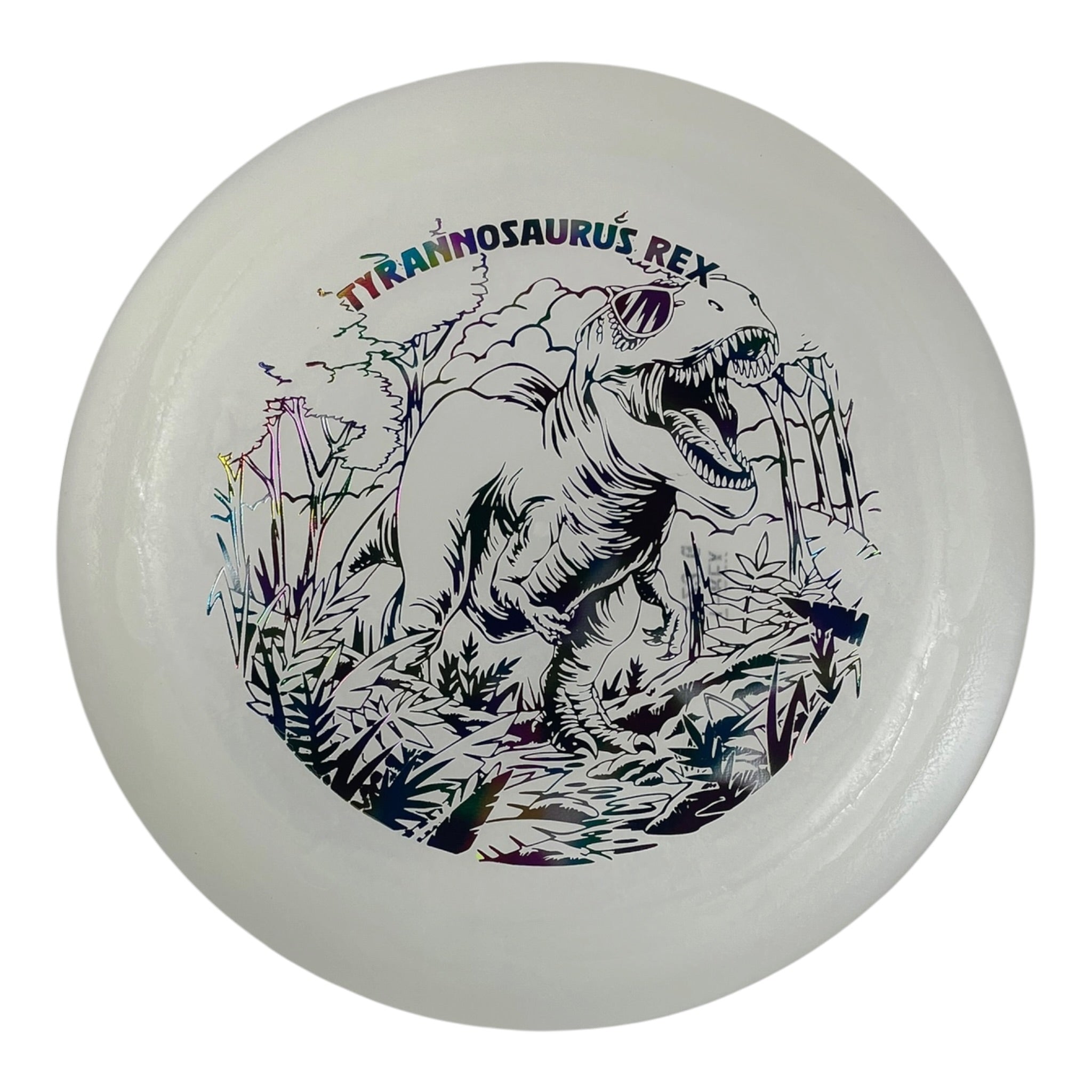 Dino Discs Tyrannosaurus Rex | Egg Shell Glow | Glow/Rainbow 123g Disc Golf