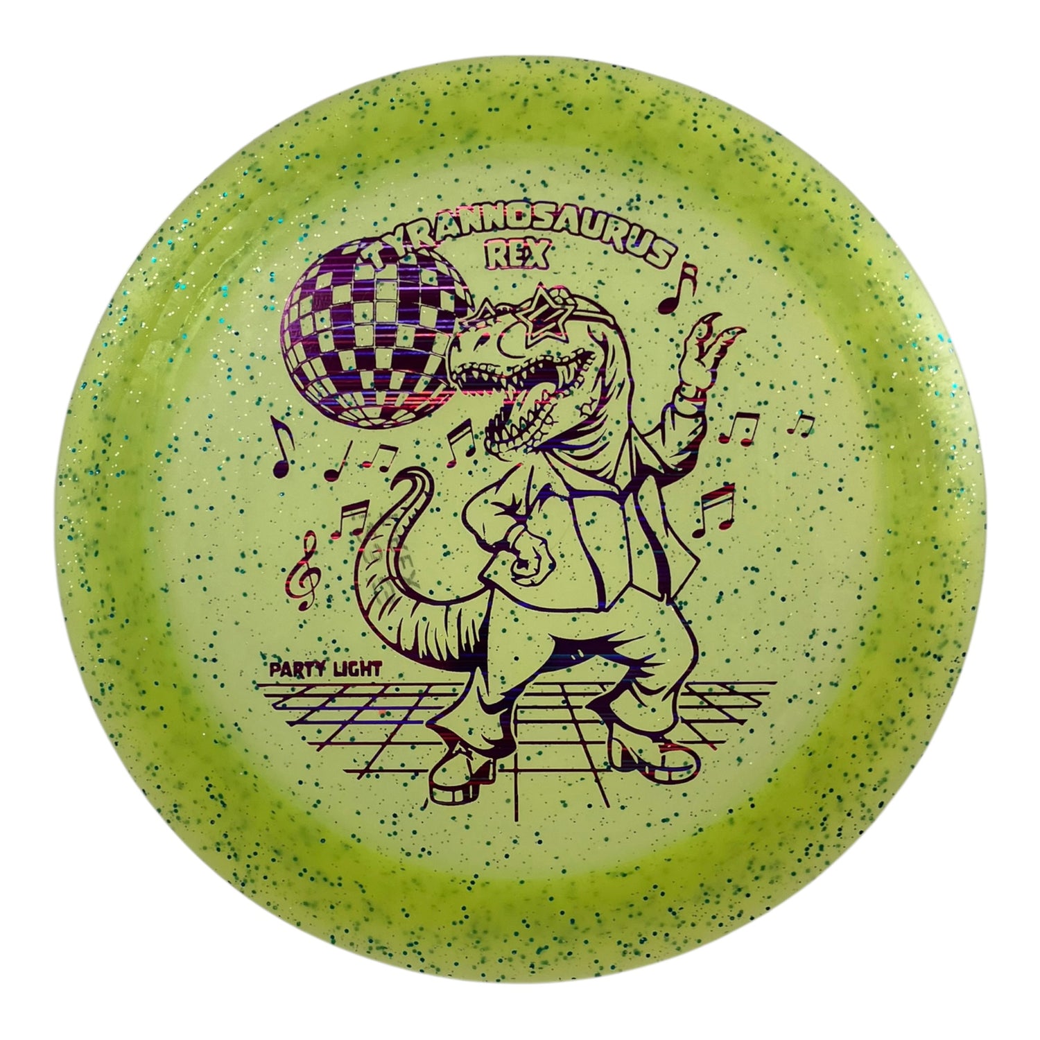 Dino Discs Tyrannosaurus Rex | Party Light | Green/Purple 123g Disc Golf