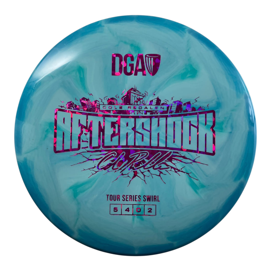 Disc Golf Association Aftershock | Tour Series Swirl | Blue/Pink 172g (Cole Redalen) Disc Golf