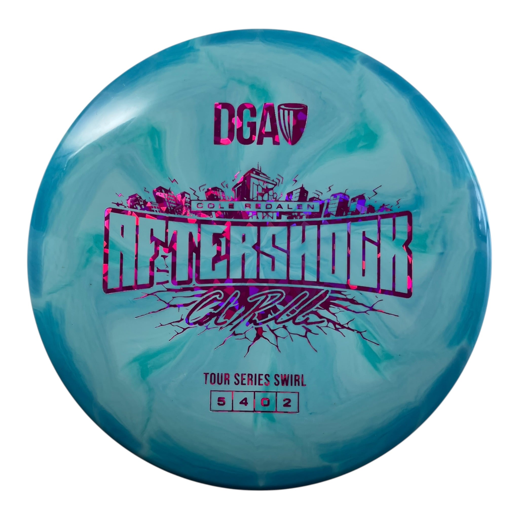 Disc Golf Association Aftershock | Tour Series Swirl | Blue/Pink 172g (Cole Redalen) Disc Golf