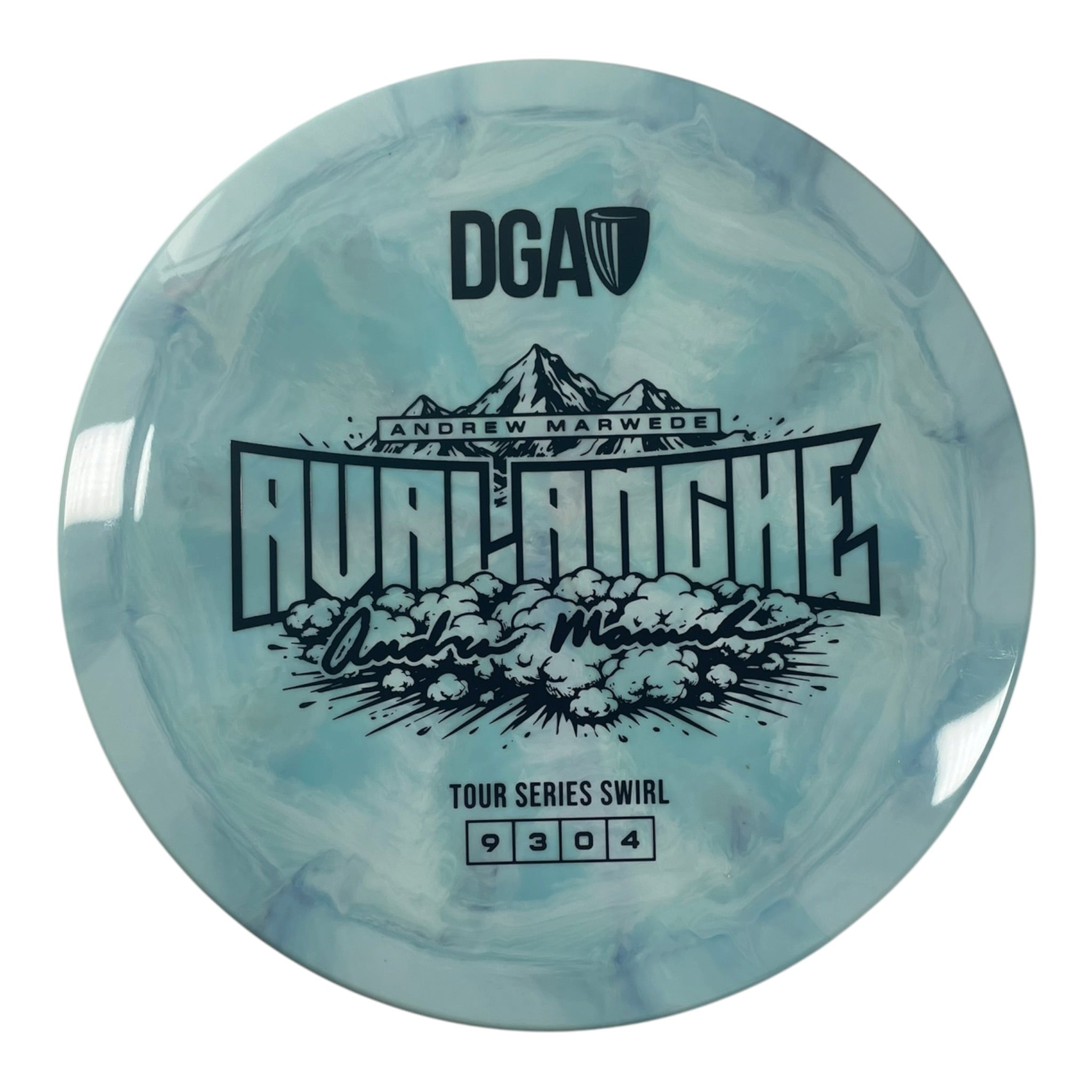 Disc Golf Association Avalanche | Tour Series Swirl | Blue/Black 169g (Andrew Marwede) Disc Golf