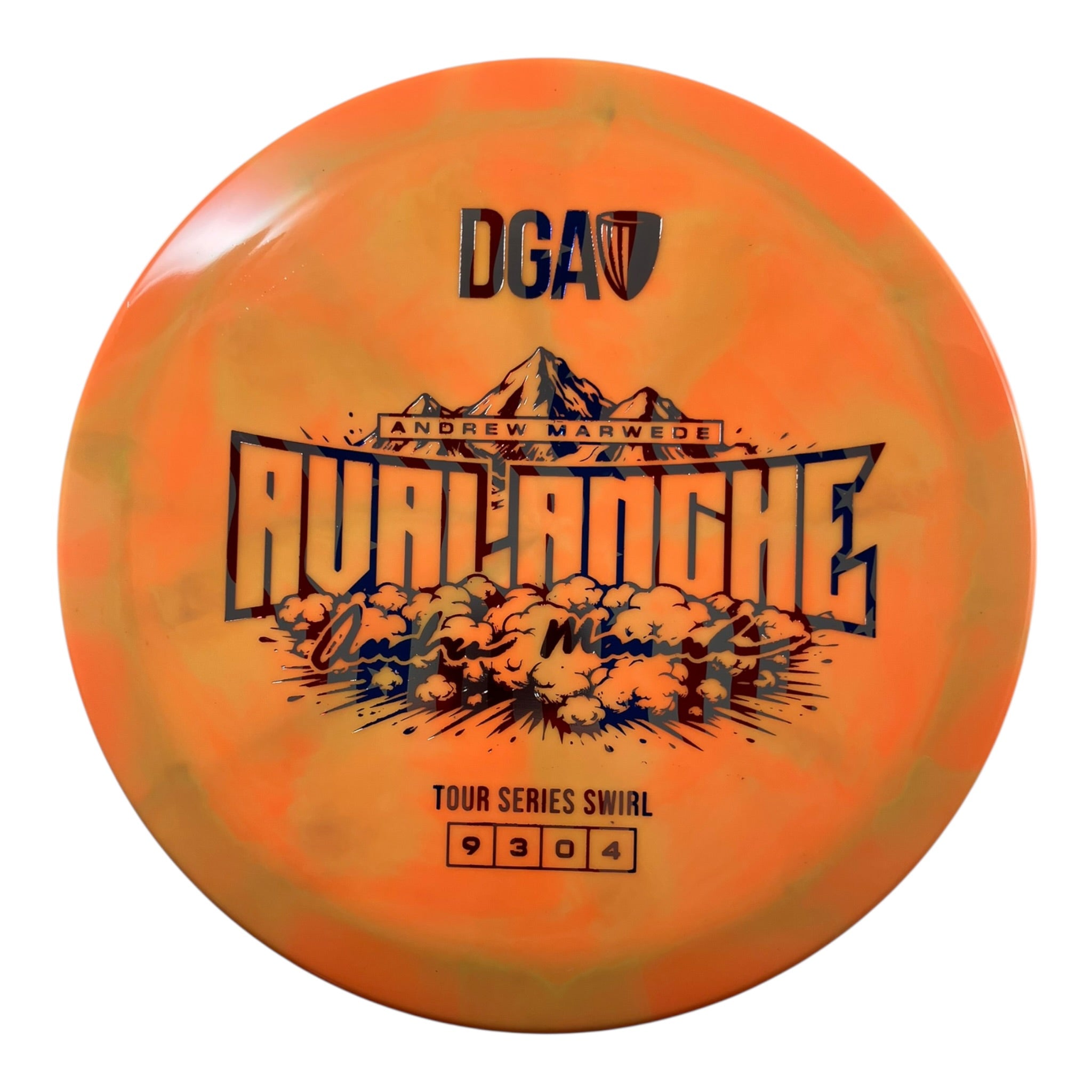Disc Golf Association Avalanche | Tour Series Swirl | Orange/USA 172g (Andrew Marwede) Disc Golf