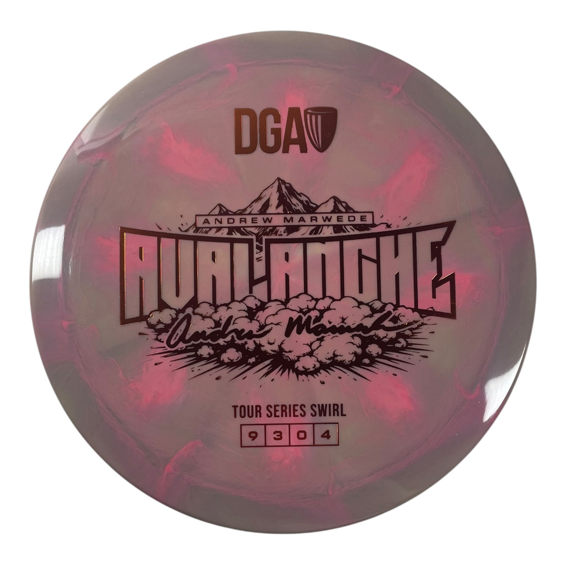 Disc Golf Association Avalanche | Tour Series Swirl | Pink/Orange 174g (Andrew Marwede) Disc Golf
