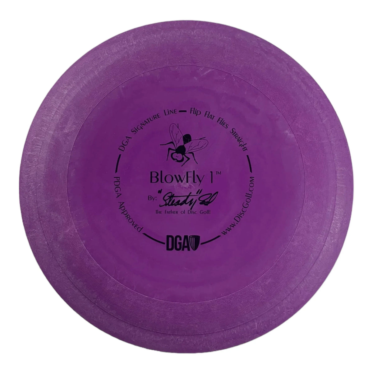 Disc Golf Association Blowfly 1 | Signature Line | Purple/Black 174g Disc Golf