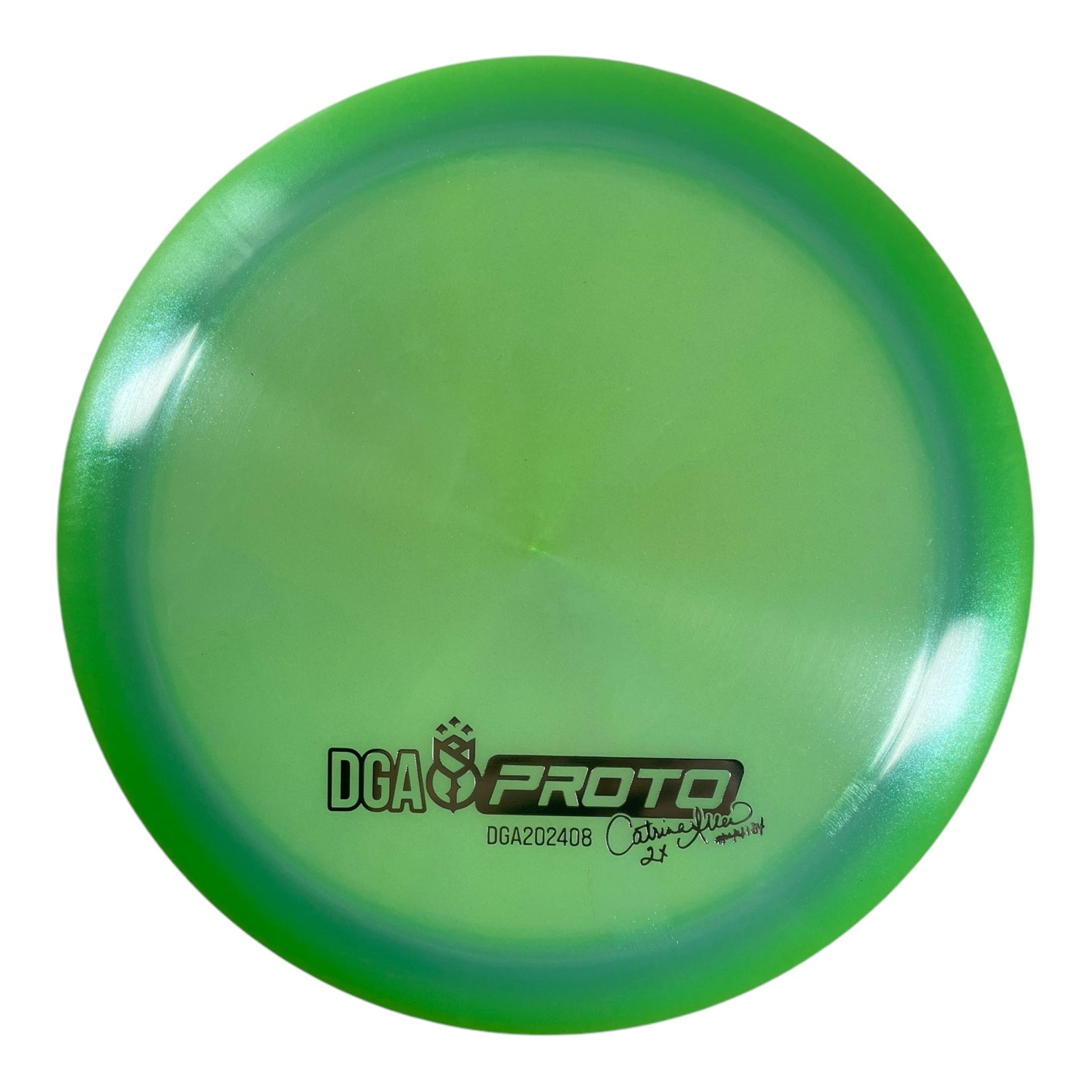 Disc Golf Association Catrina Allen Prototype Driver | Experimental Blend | Green/Silver 174g Disc Golf