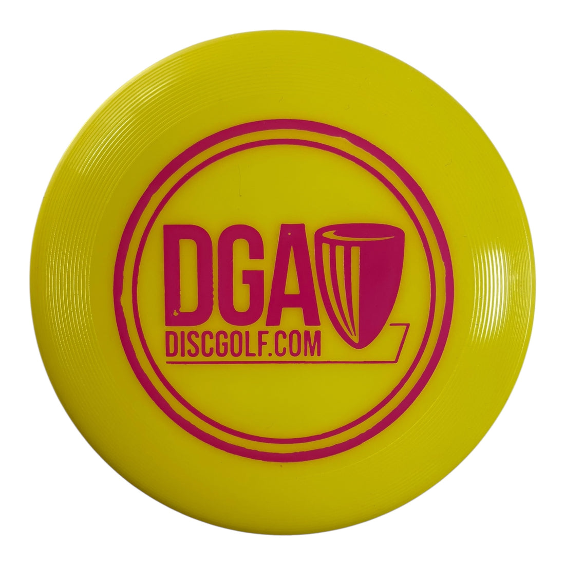 Disc Golf Association DGA Mini Marker Disc | Yellow/Pink Disc Golf