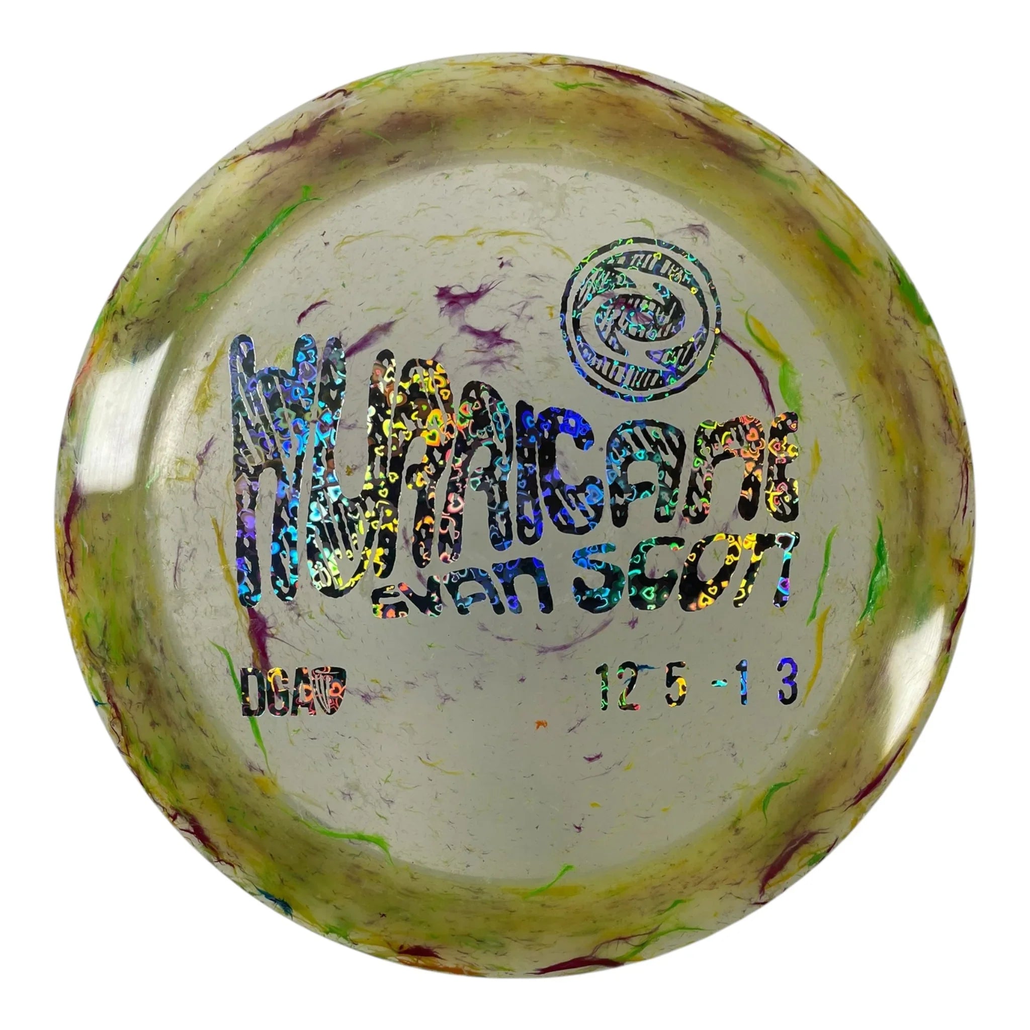 Disc Golf Association Hurricane | Granite | Yellow/Hearts 173g (Evan Scott) Disc Golf