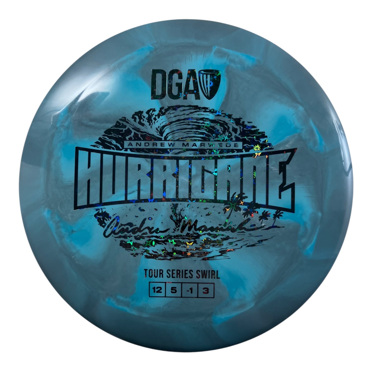 Disc Golf Association Hurricane | Tour Series Swirl | Blue/Stars 173g (Andrew Marwede) Disc Golf