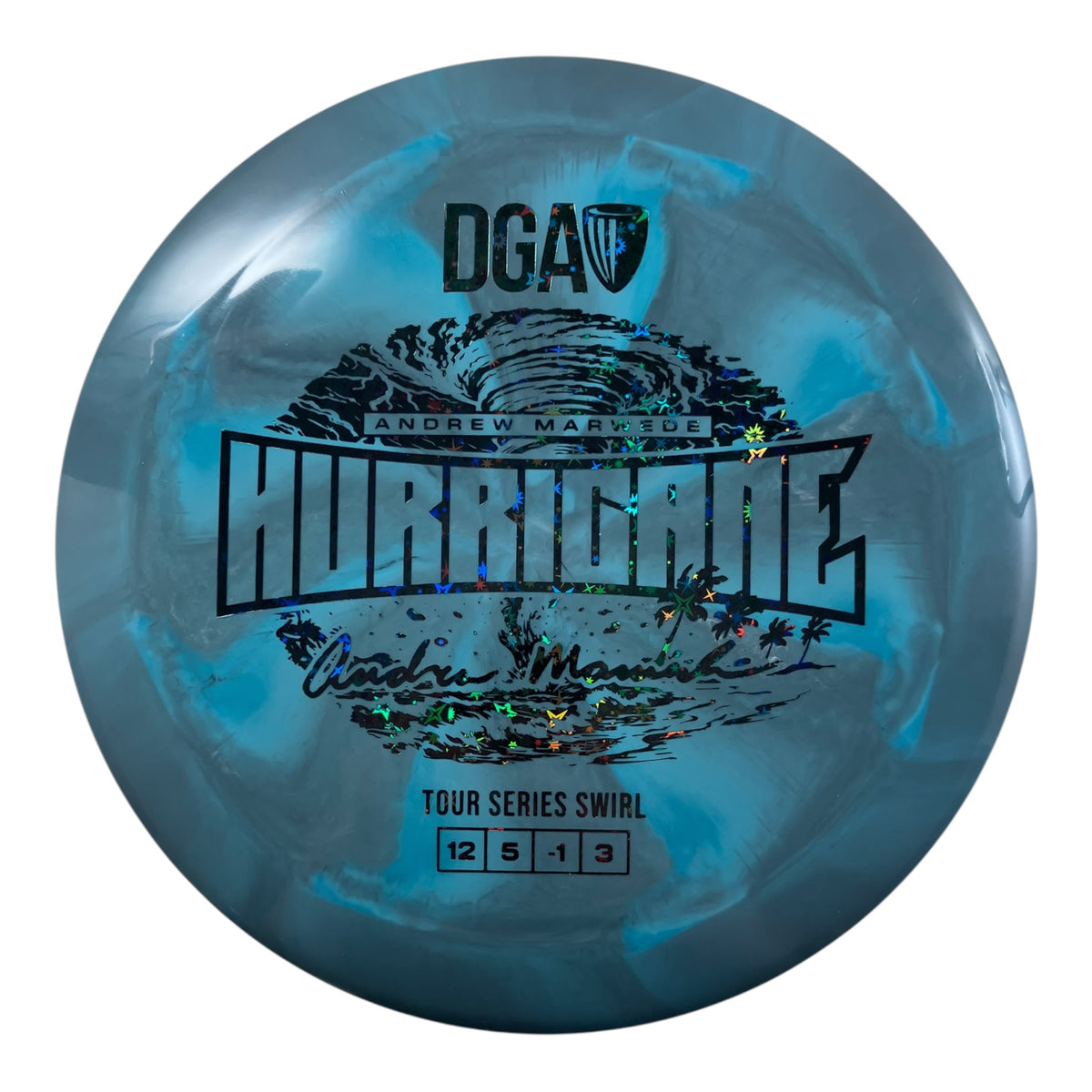 Disc Golf Association Hurricane | Tour Series Swirl | Blue/Stars 173g (Andrew Marwede) Disc Golf