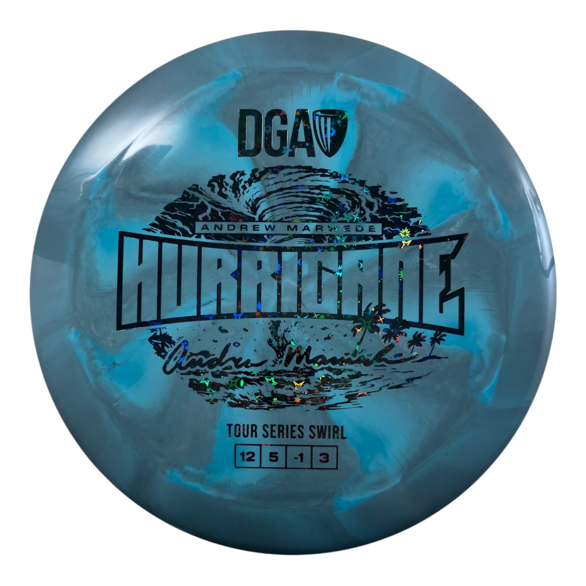 Disc Golf Association Hurricane | Tour Series Swirl | Blue/Stars 173g (Andrew Marwede) Disc Golf