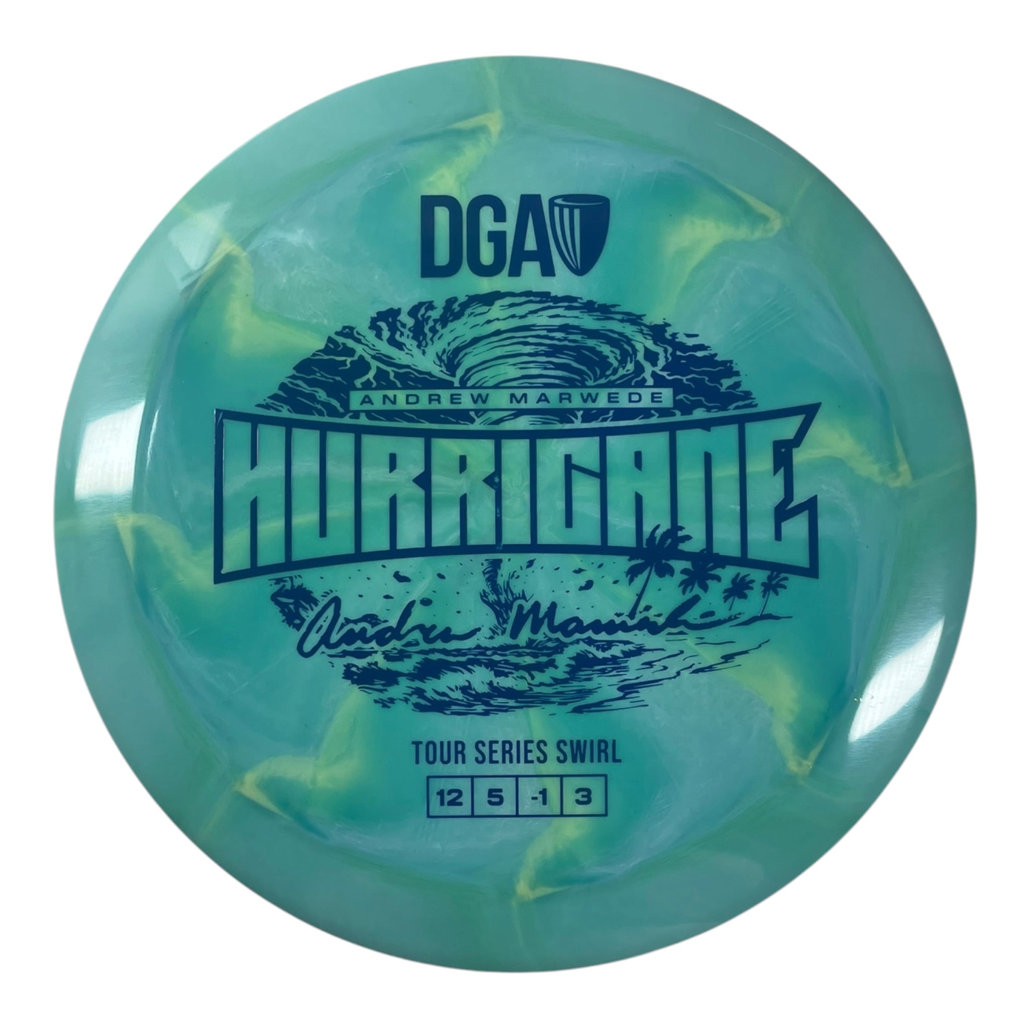 Disc Golf Association Hurricane | Tour Series Swirl | Teal/Blue 174g (Andrew Marwede) Disc Golf