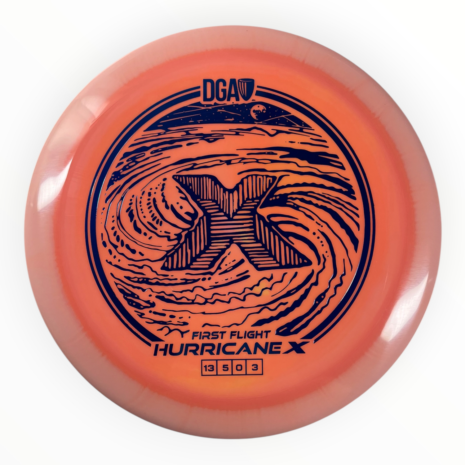 Disc Golf Association Hurricane X | LE Swirl | Orange/Blue 173g Disc Golf