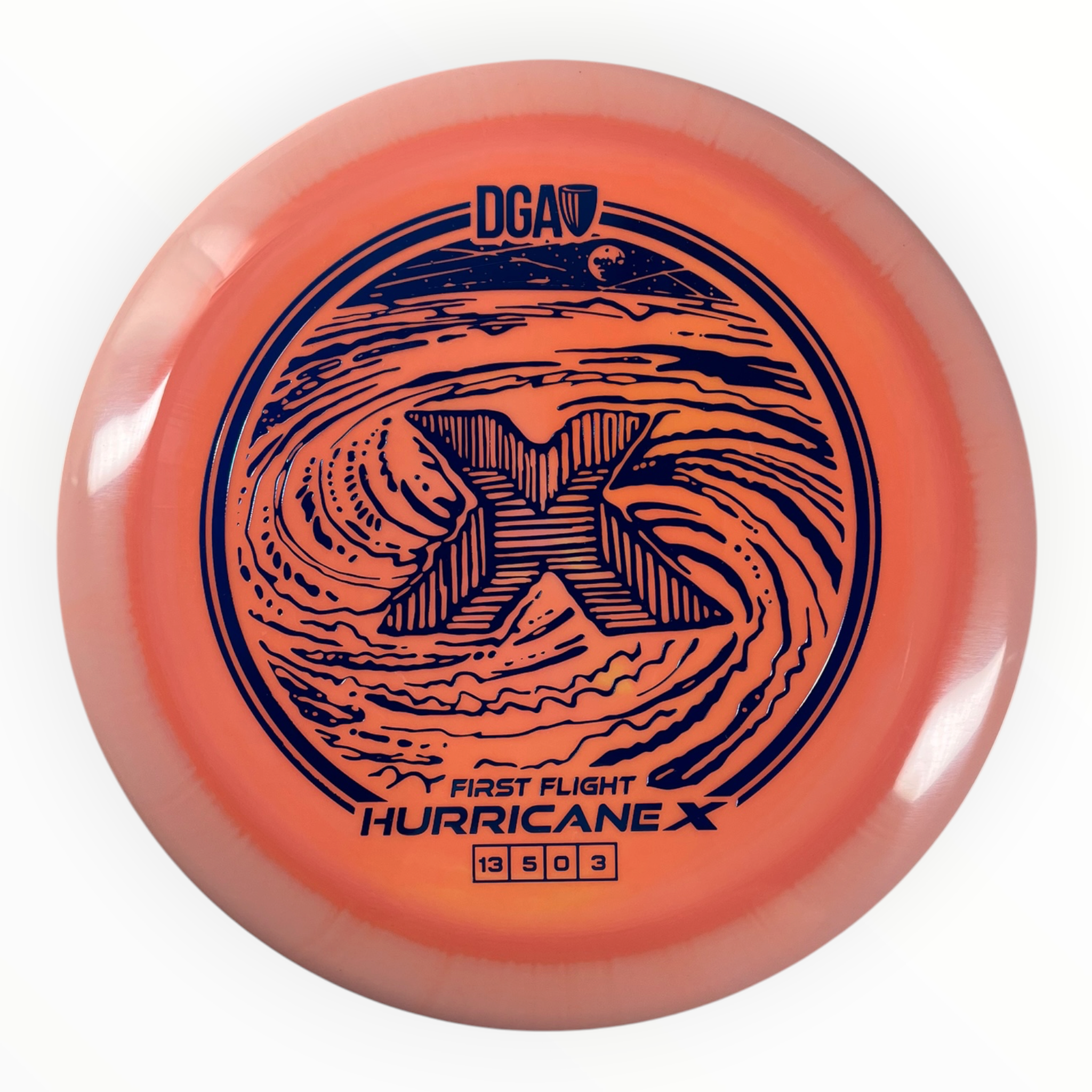 Disc Golf Association Hurricane X | LE Swirl | Orange/Blue 173g Disc Golf