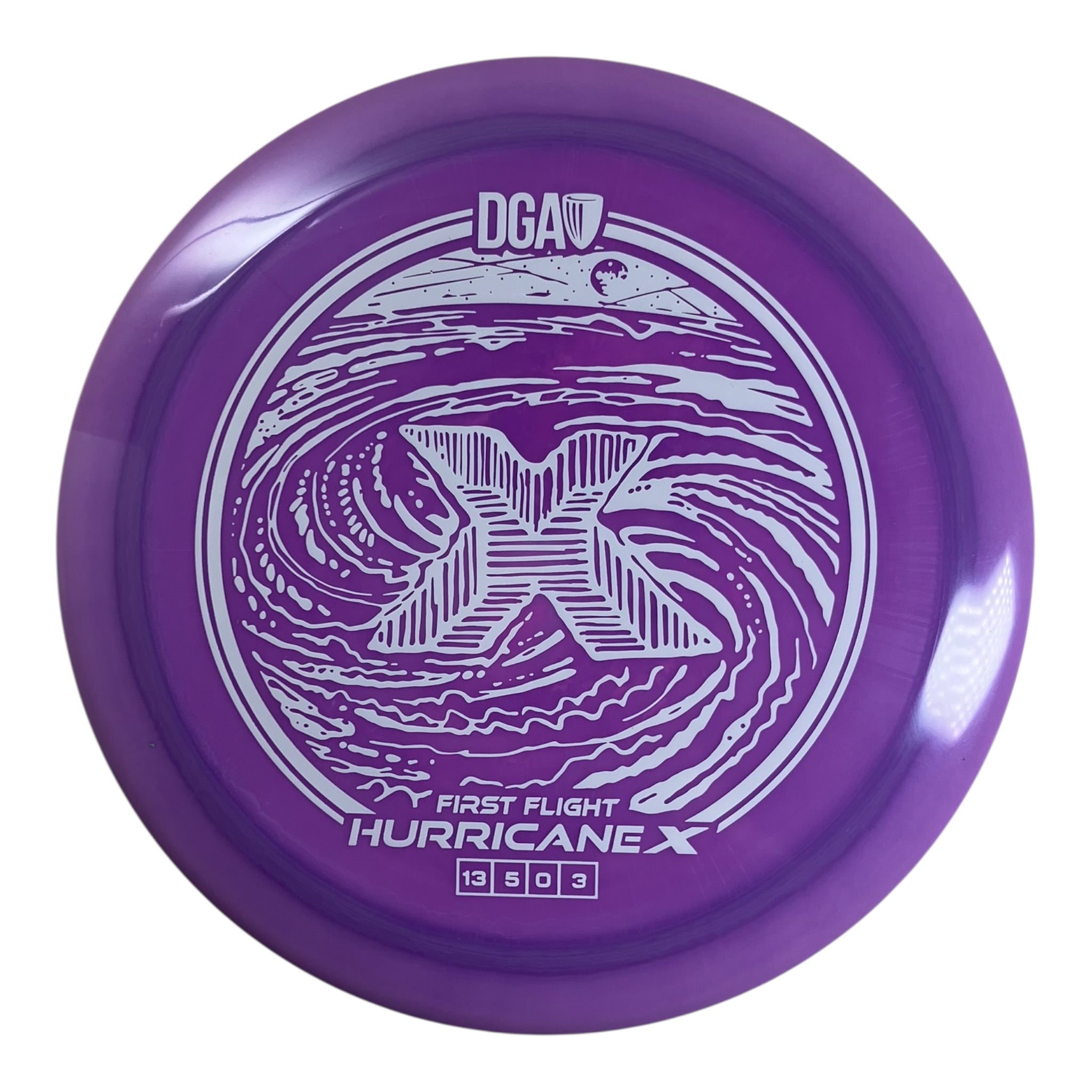 Disc Golf Association Hurricane X | LE Swirl | Purple/White 173g (First Flight) Disc Golf