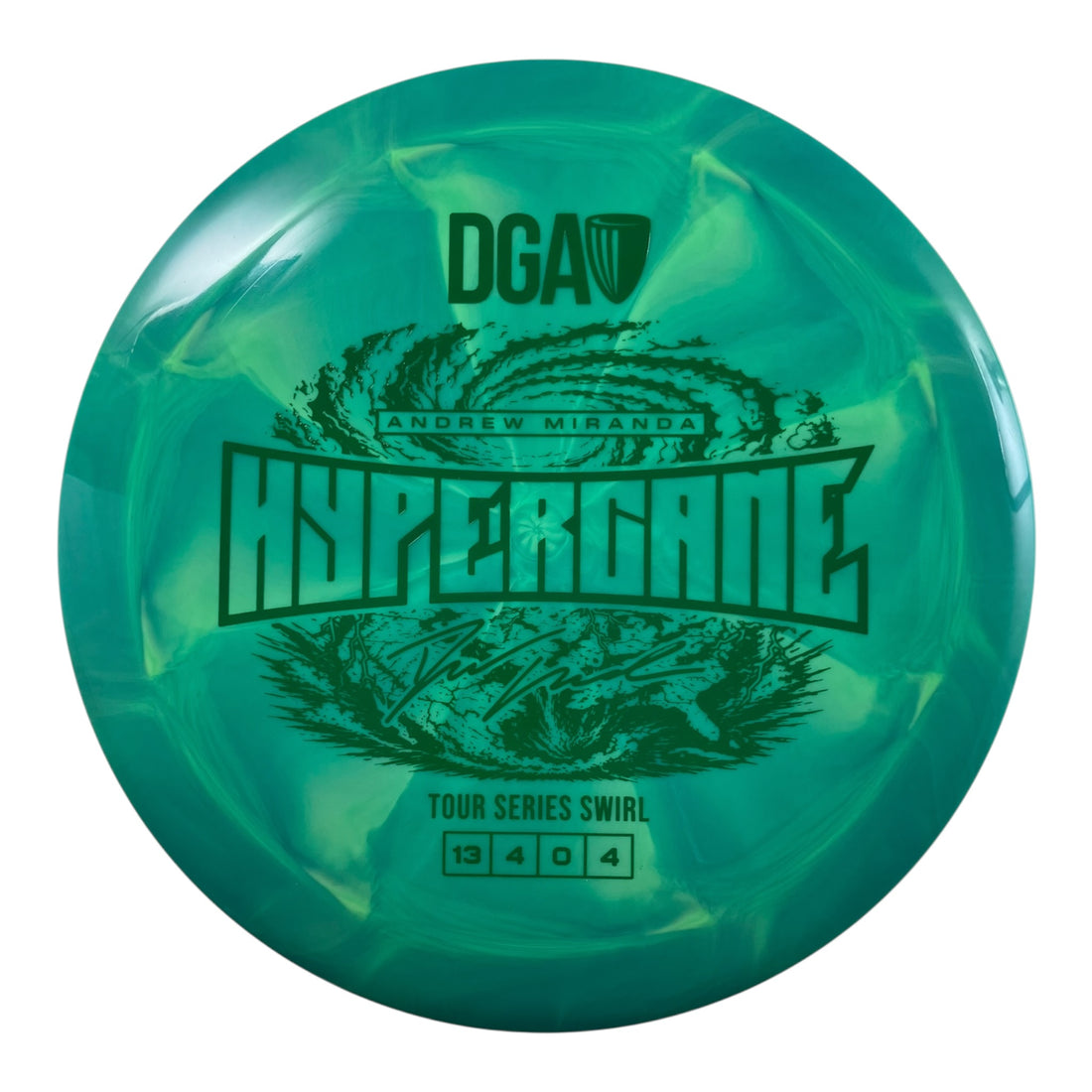 Disc Golf Association Hypercane | Tour Series Swirl | Green/Green 167g (Andrew Miranda) Disc Golf