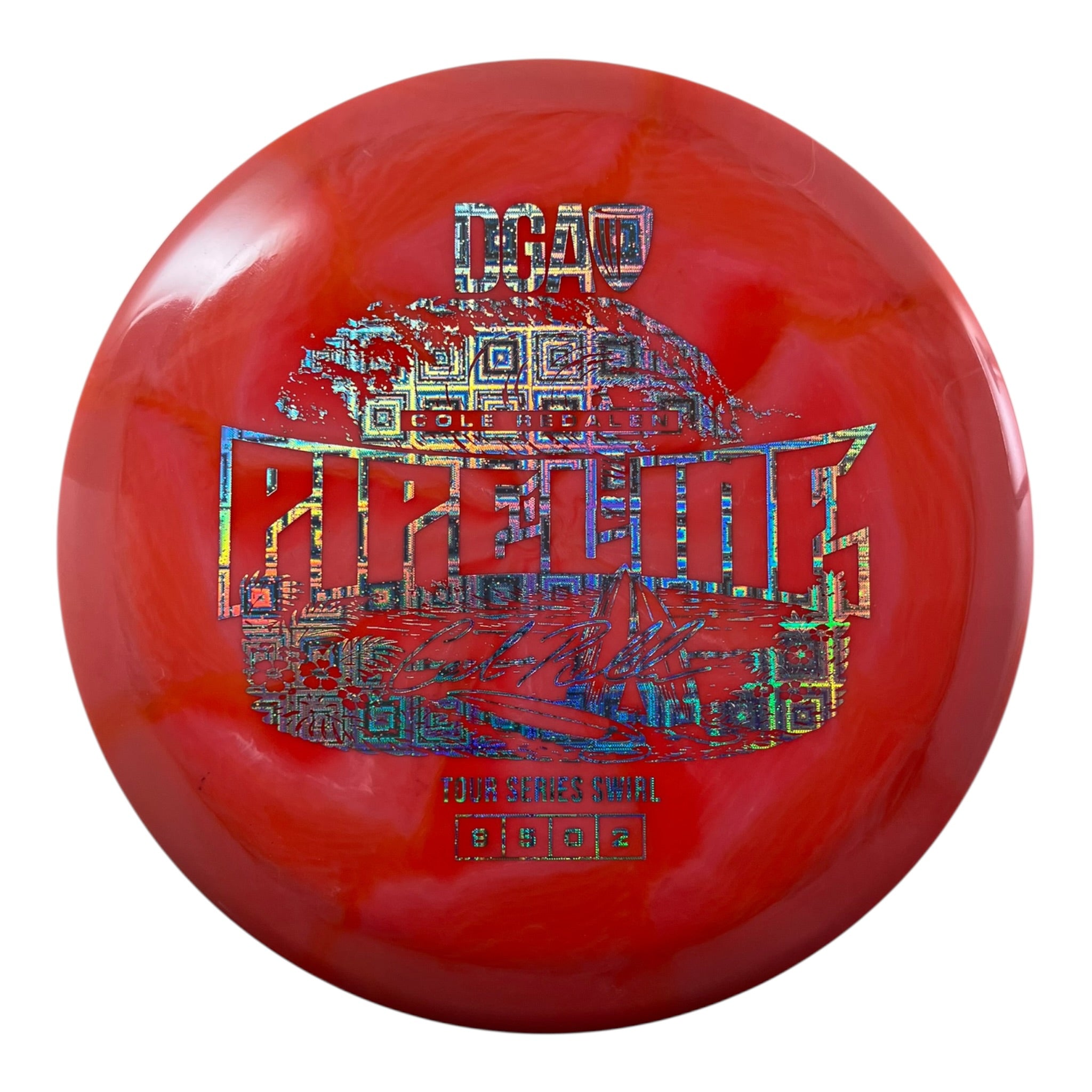 Disc Golf Association Pipeline | Tour Series Swirl | Orange/Squares 174g (Cole Redalen) Disc Golf