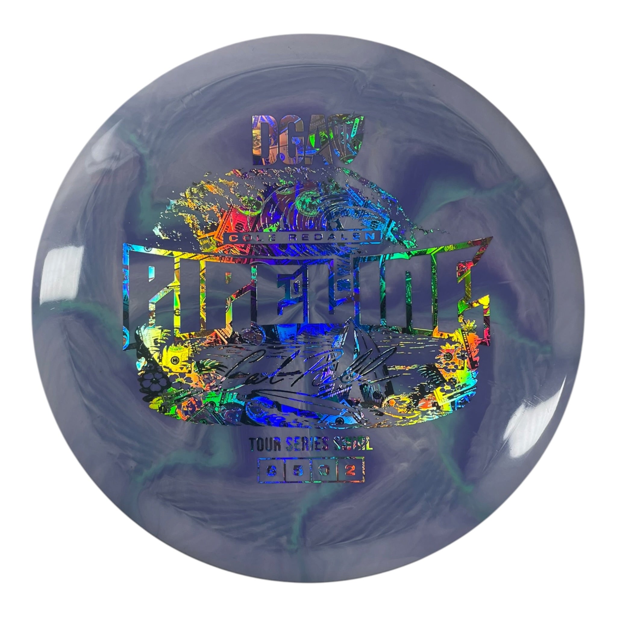 Disc Golf Association Pipeline | Tour Series Swirl | Purple/Money 173g (Cole Redalen) Disc Golf