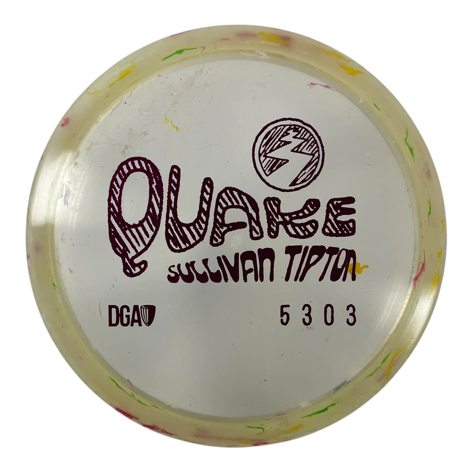 Disc Golf Association Quake | Granite | Yellow/Pink 175g (Sullivan Tipton) Disc Golf
