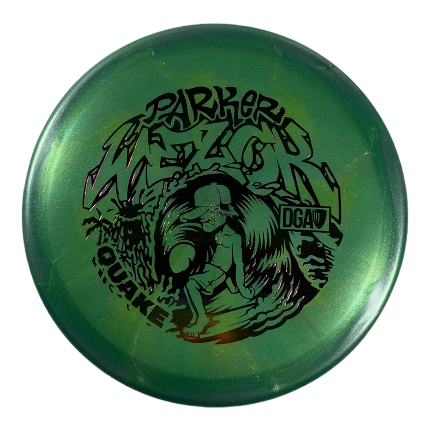Disc Golf Association Quake | Swirl | Green/Sunset 177g (Parker Welck) Disc Golf