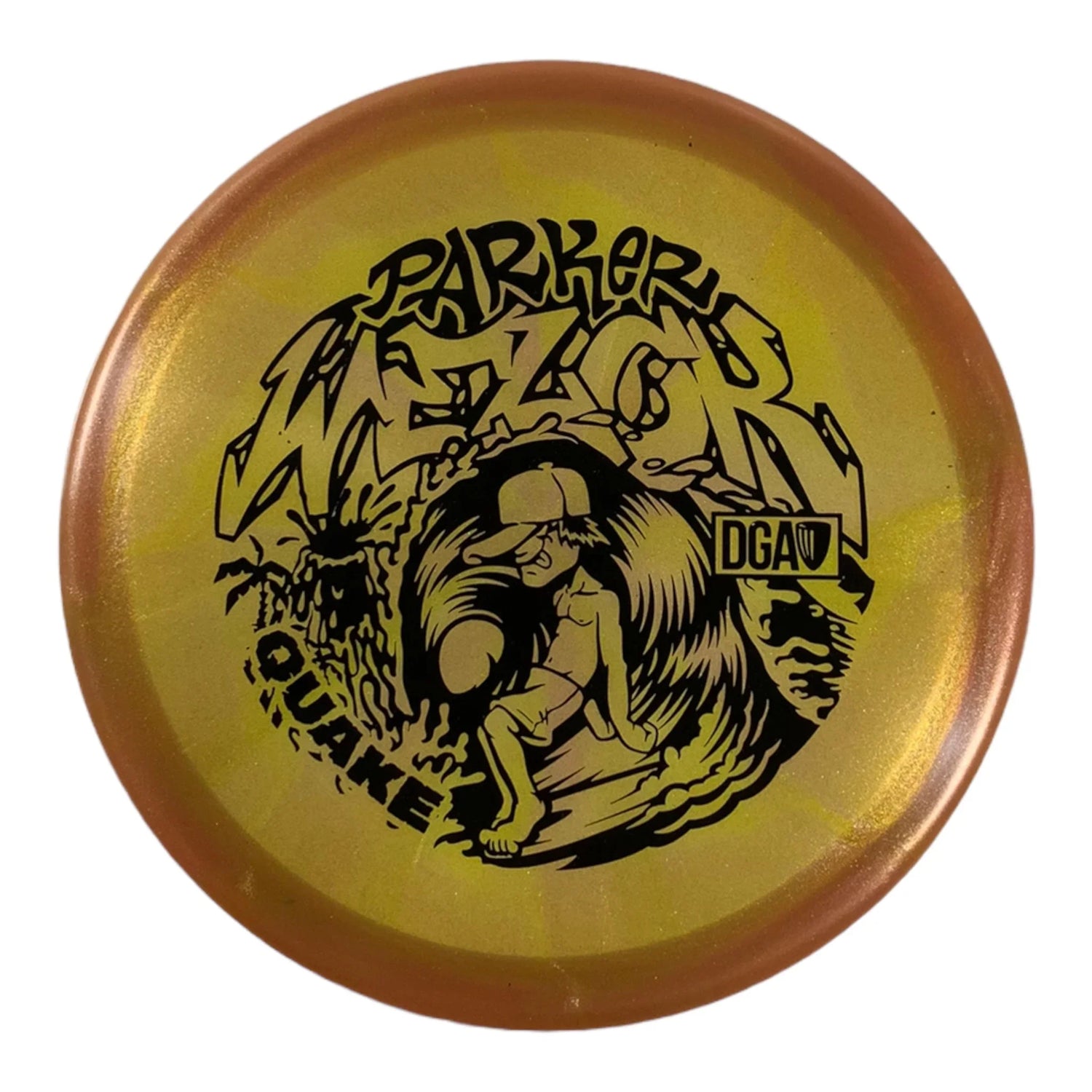 Disc Golf Association Quake | Swirl | Orange/Black 175g (Parker Welck) Disc Golf
