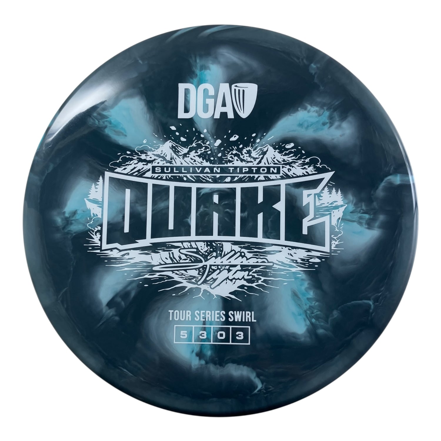 Disc Golf Association Quake | Tour Series Swirl | Blue/Grey/White 177g (Sullivan Tipton) Disc Golf