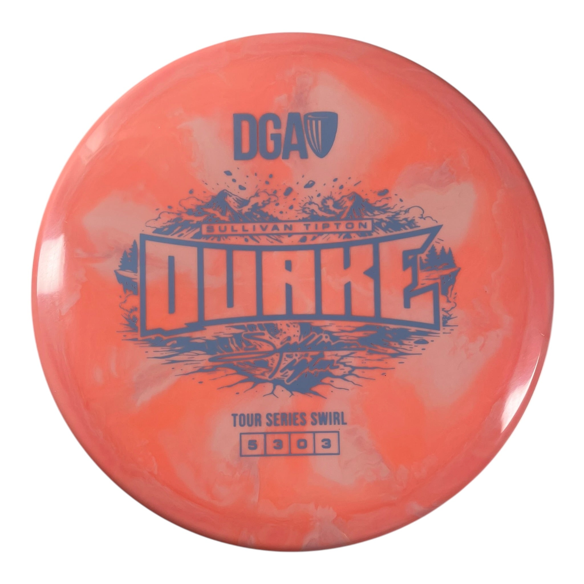 Disc Golf Association Quake | Tour Series Swirl | Orange/Blue 177g (Sullivan Tipton) Disc Golf