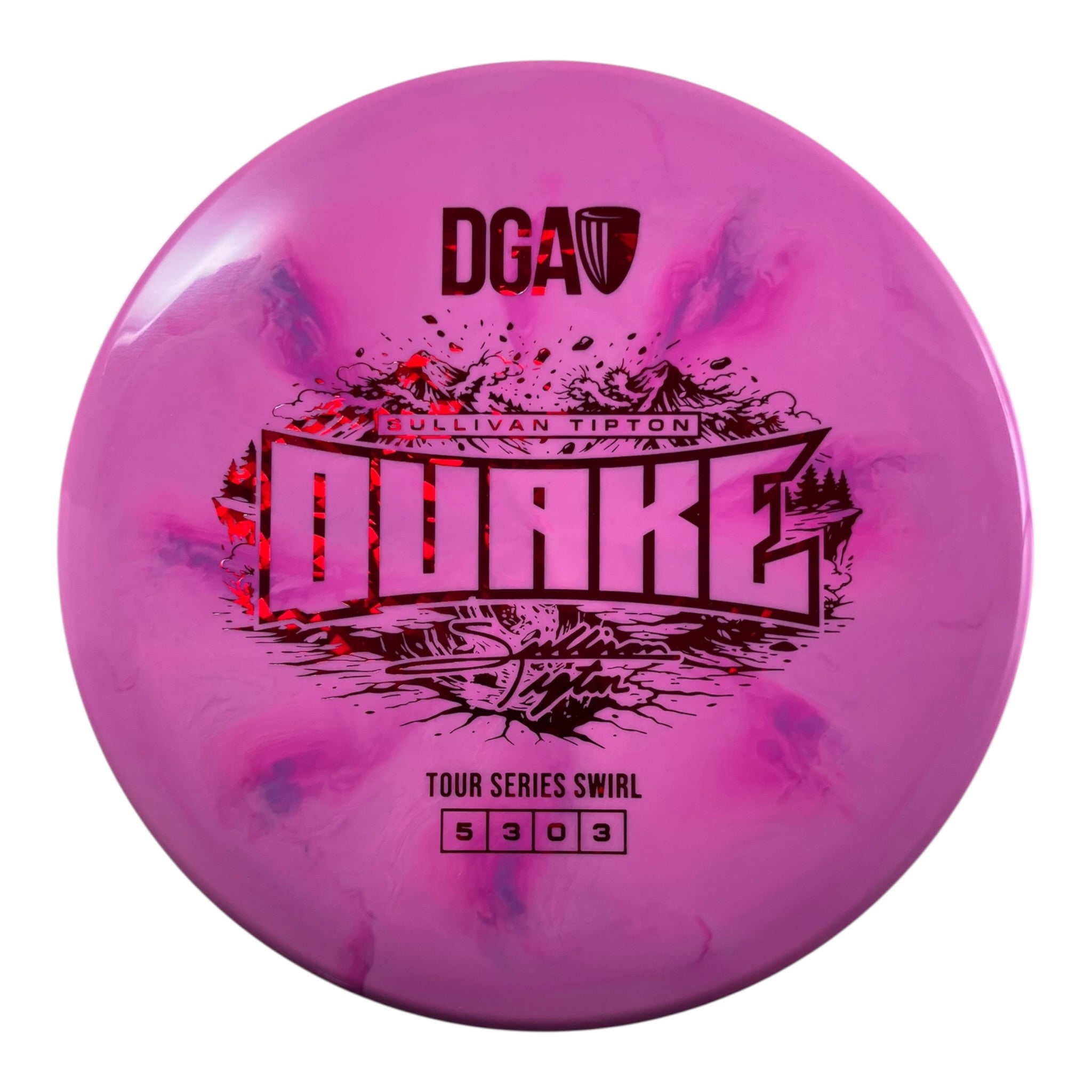Disc Golf Association Quake | Tour Series Swirl | Pink/Red 174g (Sullivan Tipton) Disc Golf
