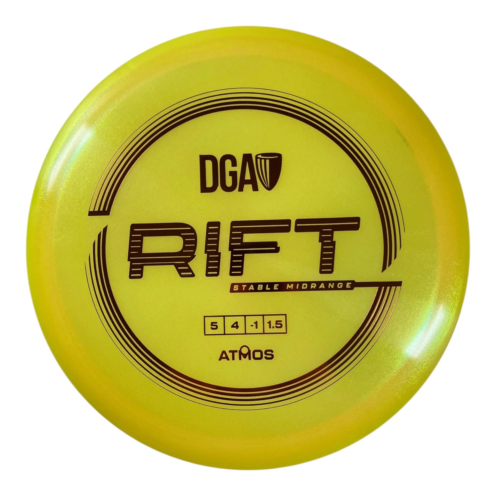 Disc Golf Association Rift | Atmos | Yellow/Bronze 176g Disc Golf
