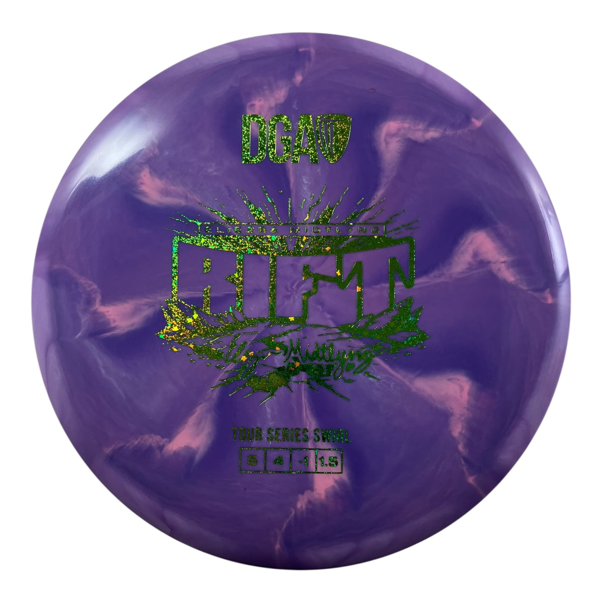 Disc Golf Association Rift | Tour Series Swirl | Purple/Green 177g (Eliezra Midtlyng) Disc Golf