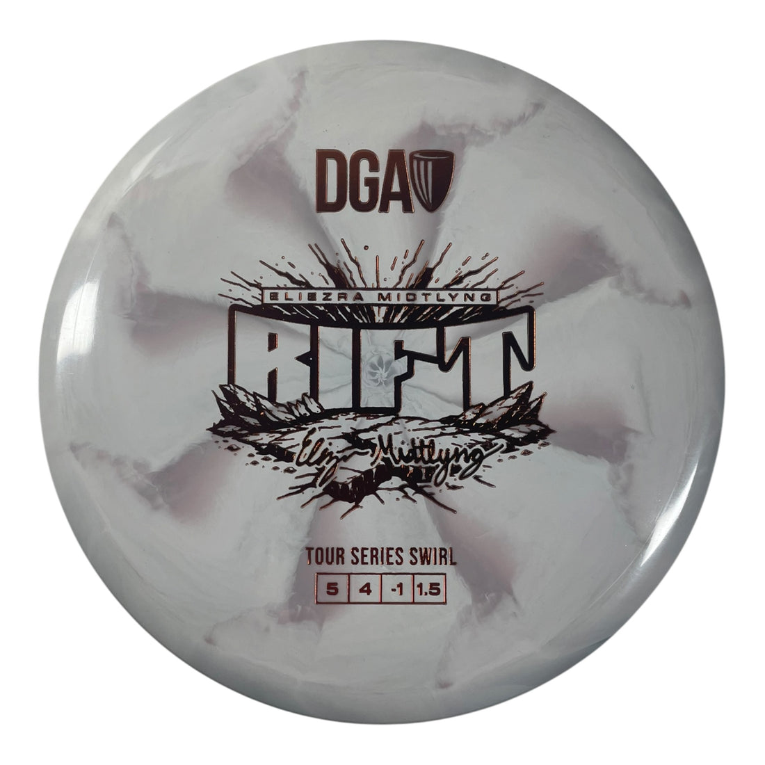 Disc Golf Association Rift | Tour Series Swirl | Tan/Orange 175g (Eliezra Midtlyng) Disc Golf