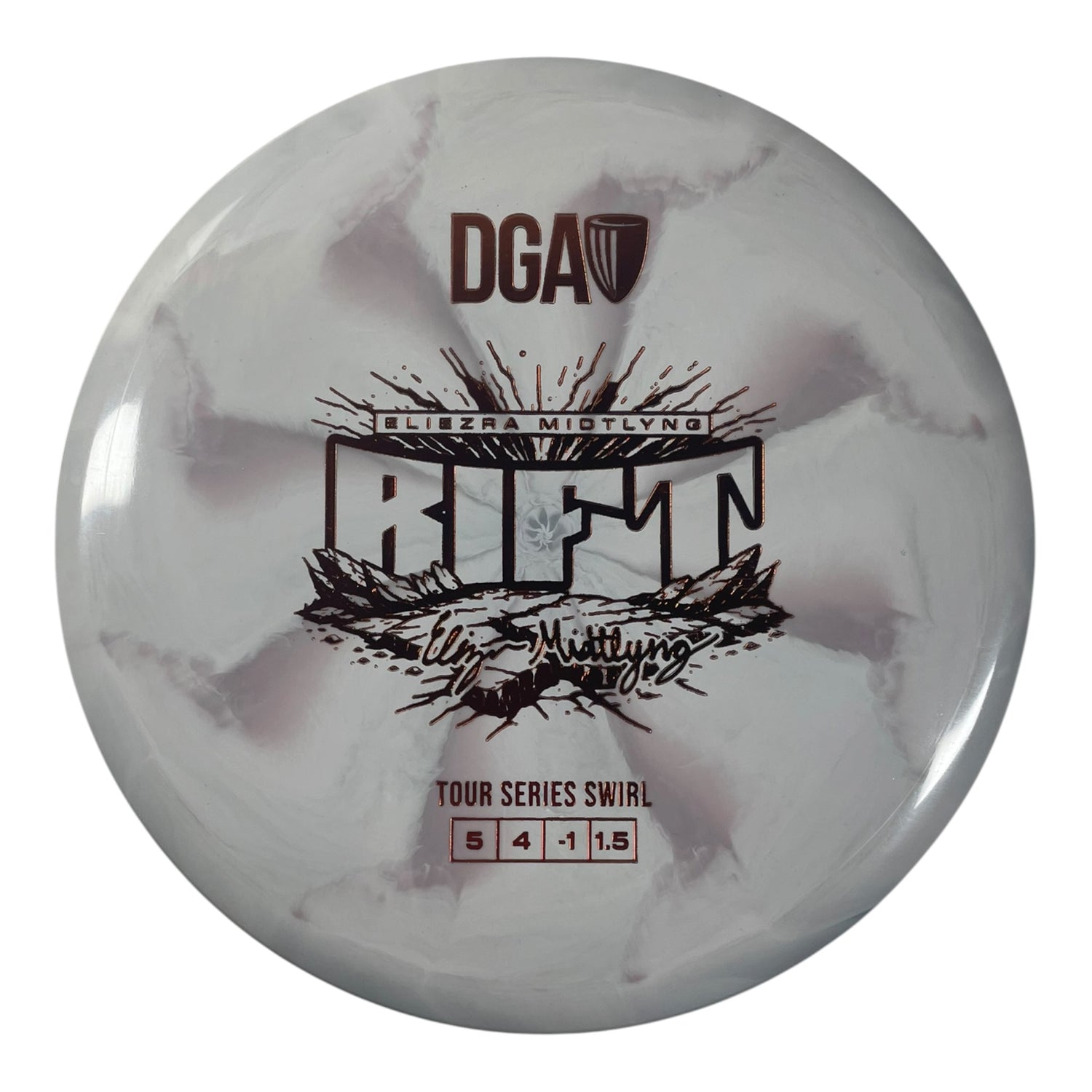 Disc Golf Association Rift | Tour Series Swirl | Tan/Orange 175g (Eliezra Midtlyng) Disc Golf
