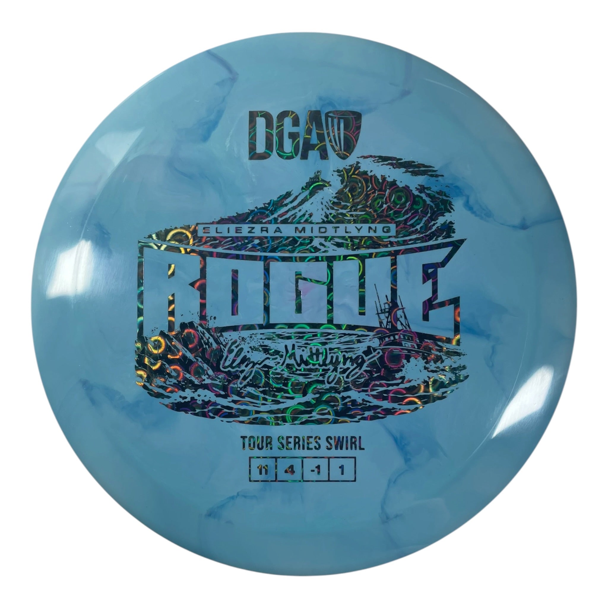 Disc Golf Association Rogue | Tour Series Swirl | Blue/Black Holo 169g (Eliezra Midtlyng) Disc Golf