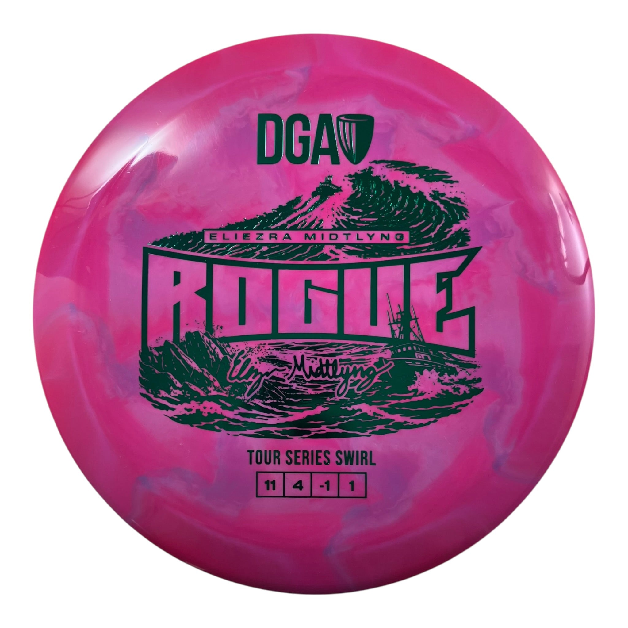 Disc Golf Association Rogue | Tour Series Swirl | Pink/Green 170g (Eliezra Midtlyng) Disc Golf