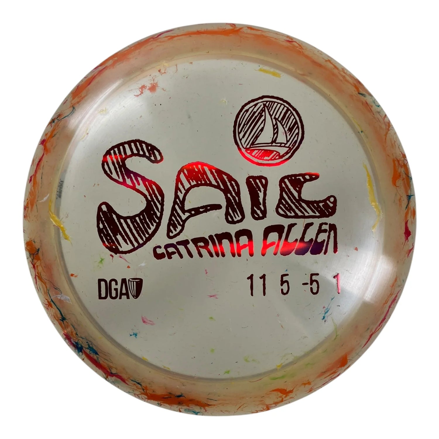 Disc Golf Association Sail | Granite | Orange/Red 173g (Catrina Allen) Disc Golf