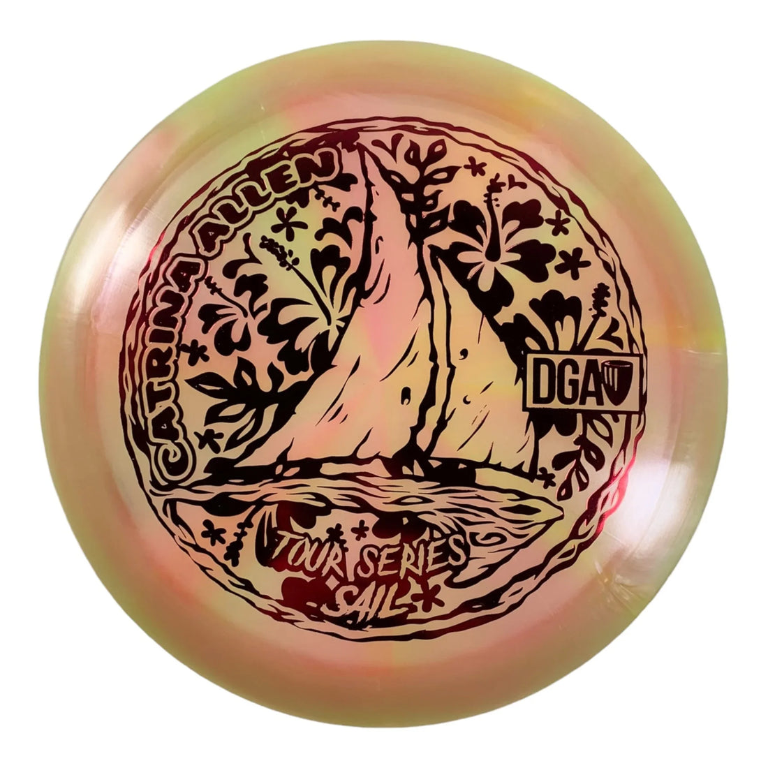 Disc Golf Association Sail | Swirl | Yellow/Red 172g (Catrina Allen) Disc Golf
