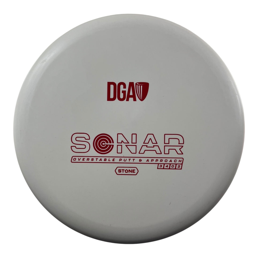 Disc Golf Association Sonar | Stone | White/Red 175g Disc Golf