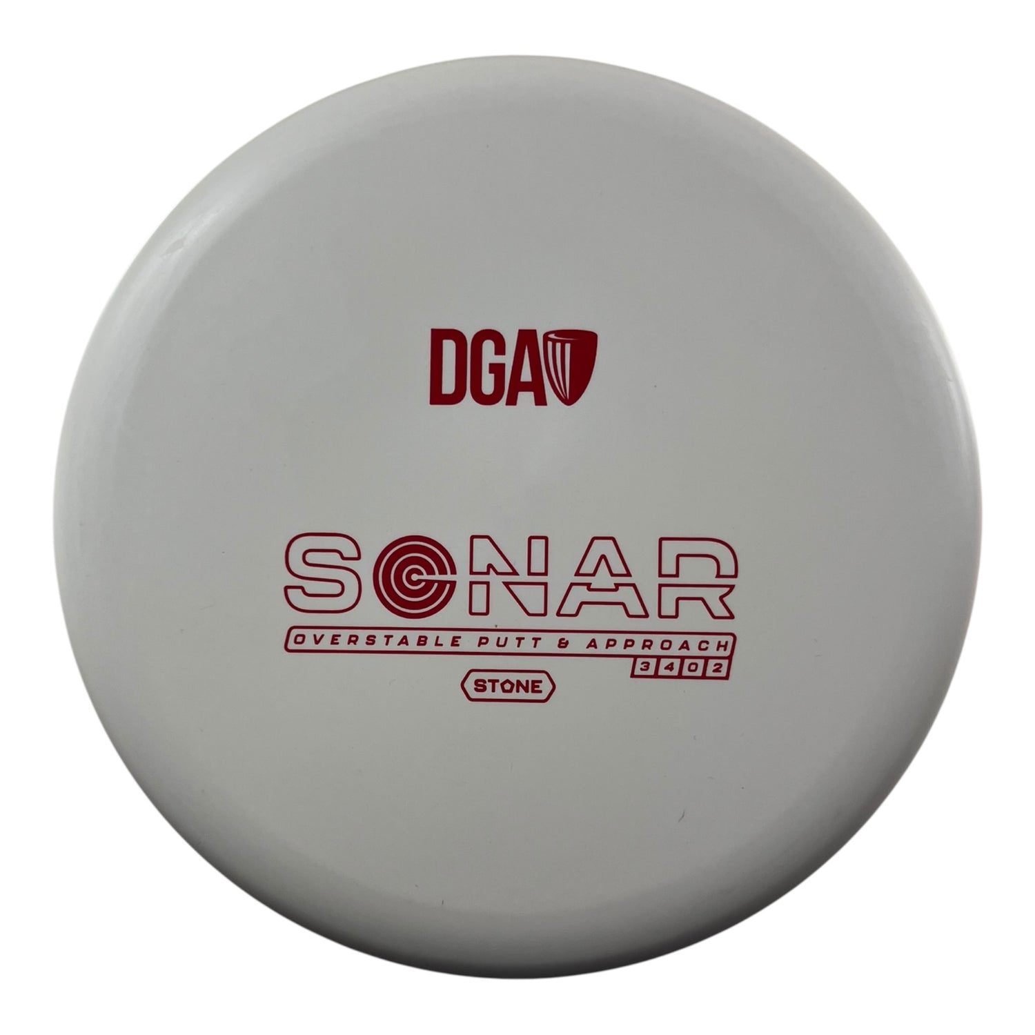Disc Golf Association Sonar | Stone | White/Red 175g Disc Golf