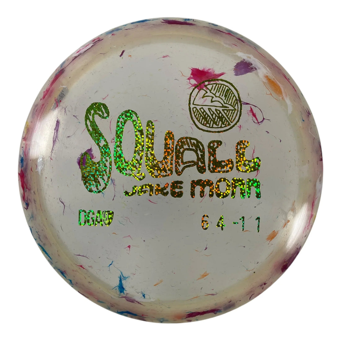 Disc Golf Association Squall | Granite | Clear/Green Sparkle 174g Disc Golf