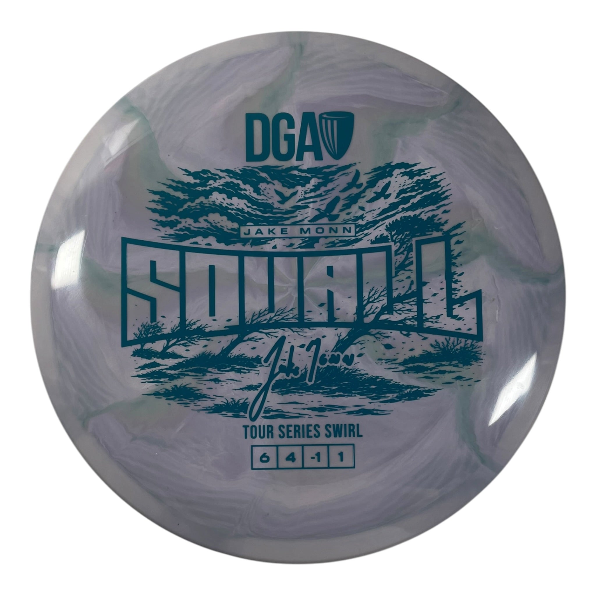 Disc Golf Association Squall | Tour Series Swirl | Purple/Blue 177g (Jake Monn) Disc Golf