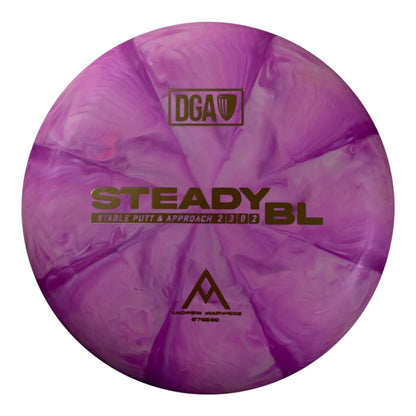 Disc Golf Association Steady BL | Stone Swirl | Purple/Gold 174g (Andrew Marwede) Disc Golf