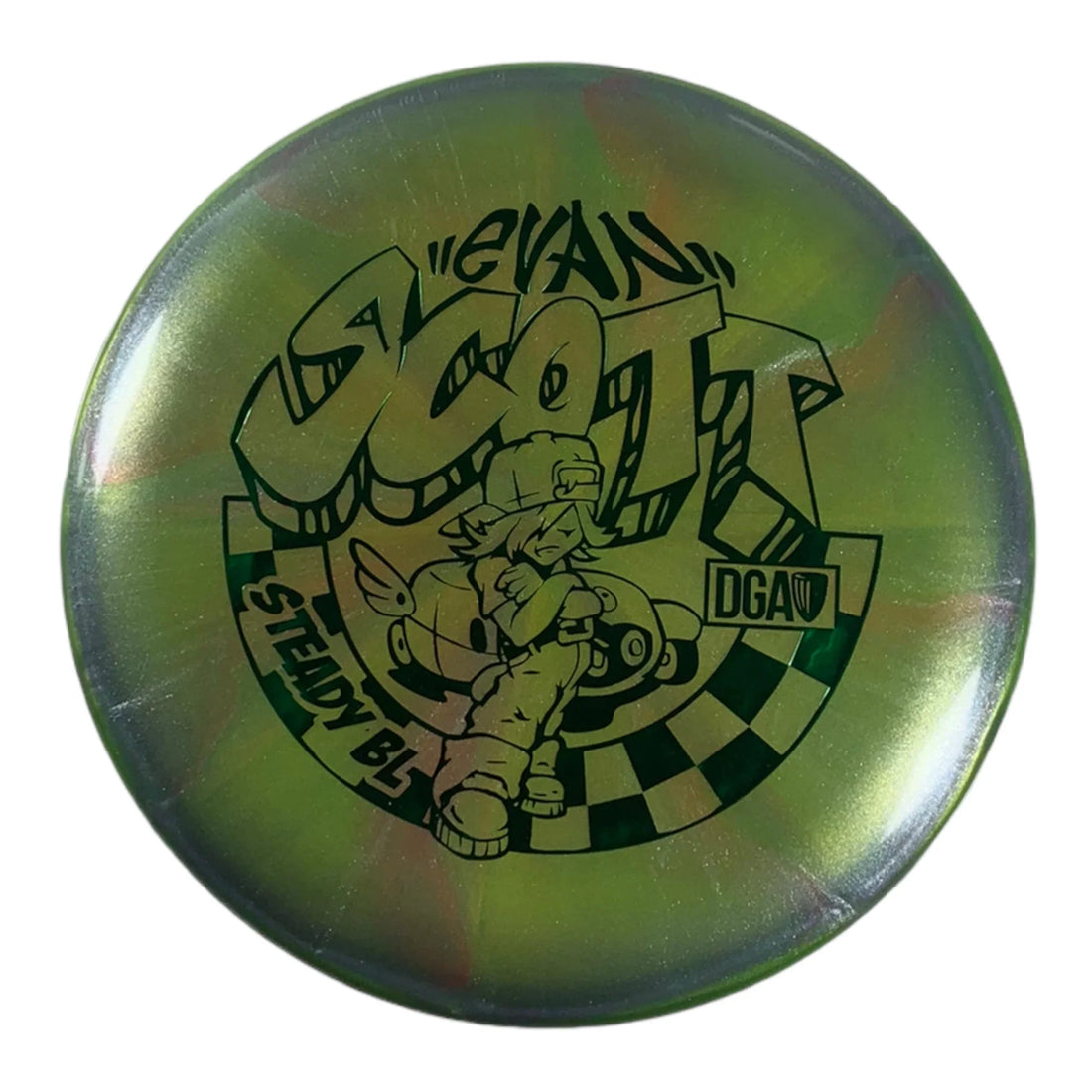 Disc Golf Association Steady BL | Swirl | Green/Green 170g (Evan Scott) Disc Golf