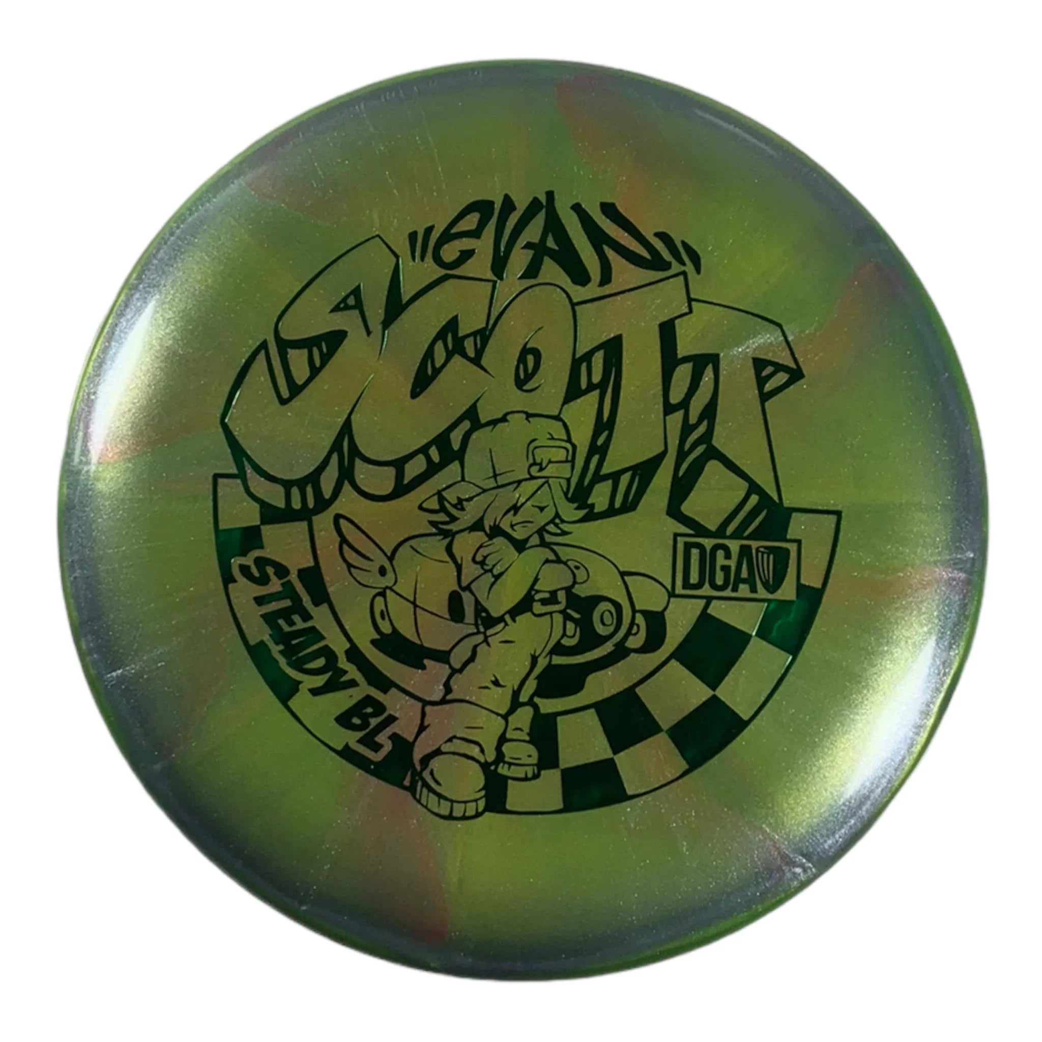 Disc Golf Association Steady BL | Swirl | Green/Green 170g (Evan Scott) Disc Golf