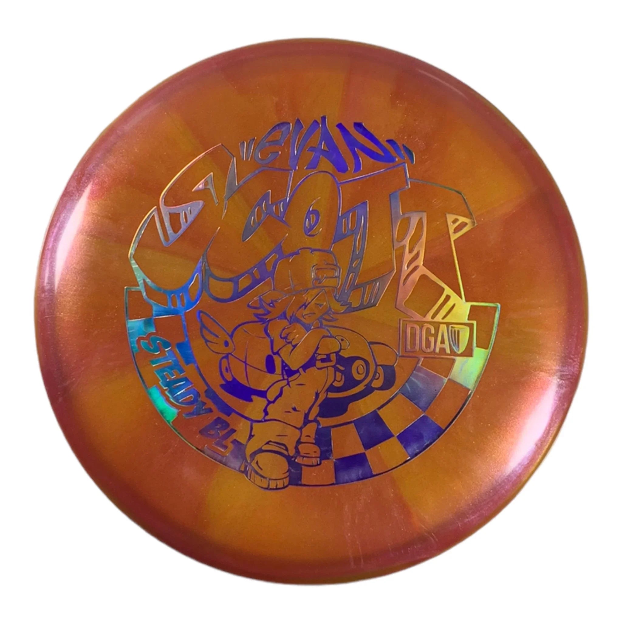 Disc Golf Association Steady BL | Swirl | Orange/Holo 170g (Evan Scott) Disc Golf
