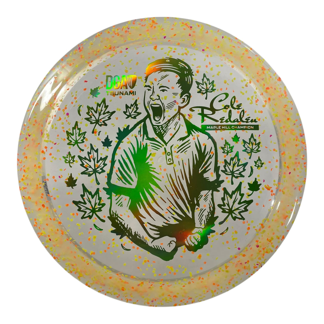 Disc Golf Association Tsunami | Confetti | Yellow/Green 175g (Cole Redalen) Disc Golf