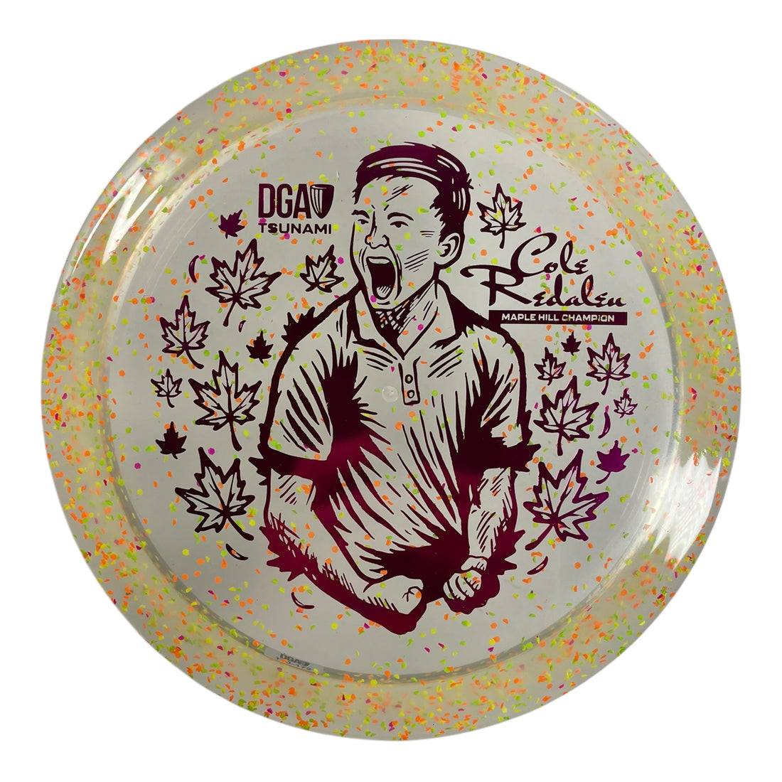 Disc Golf Association Tsunami | Confetti | Yellow/Pink 172g (Cole Redalen) Disc Golf