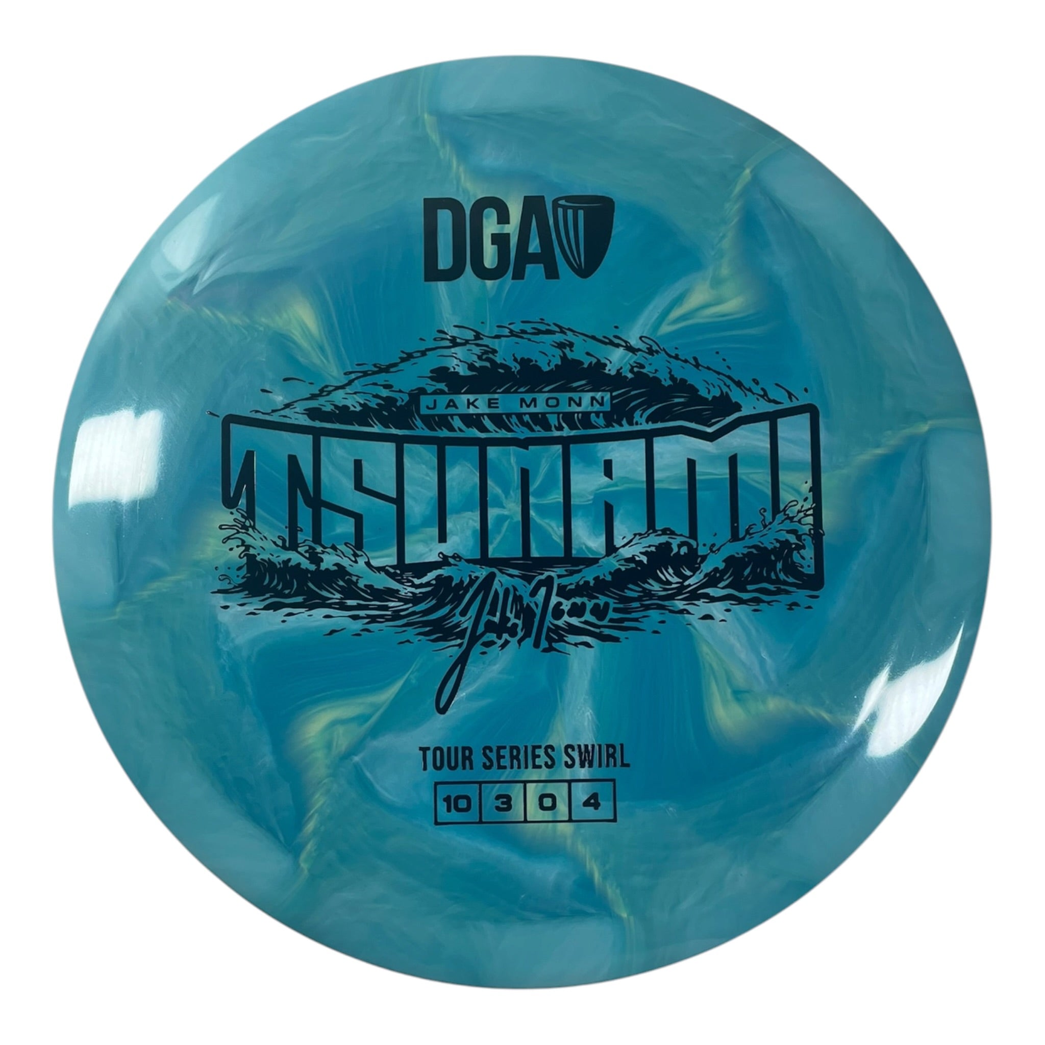 Disc Golf Association Tsunami | Tour Series Swirl | Teal/Black 170g (Jake Monn) Disc Golf