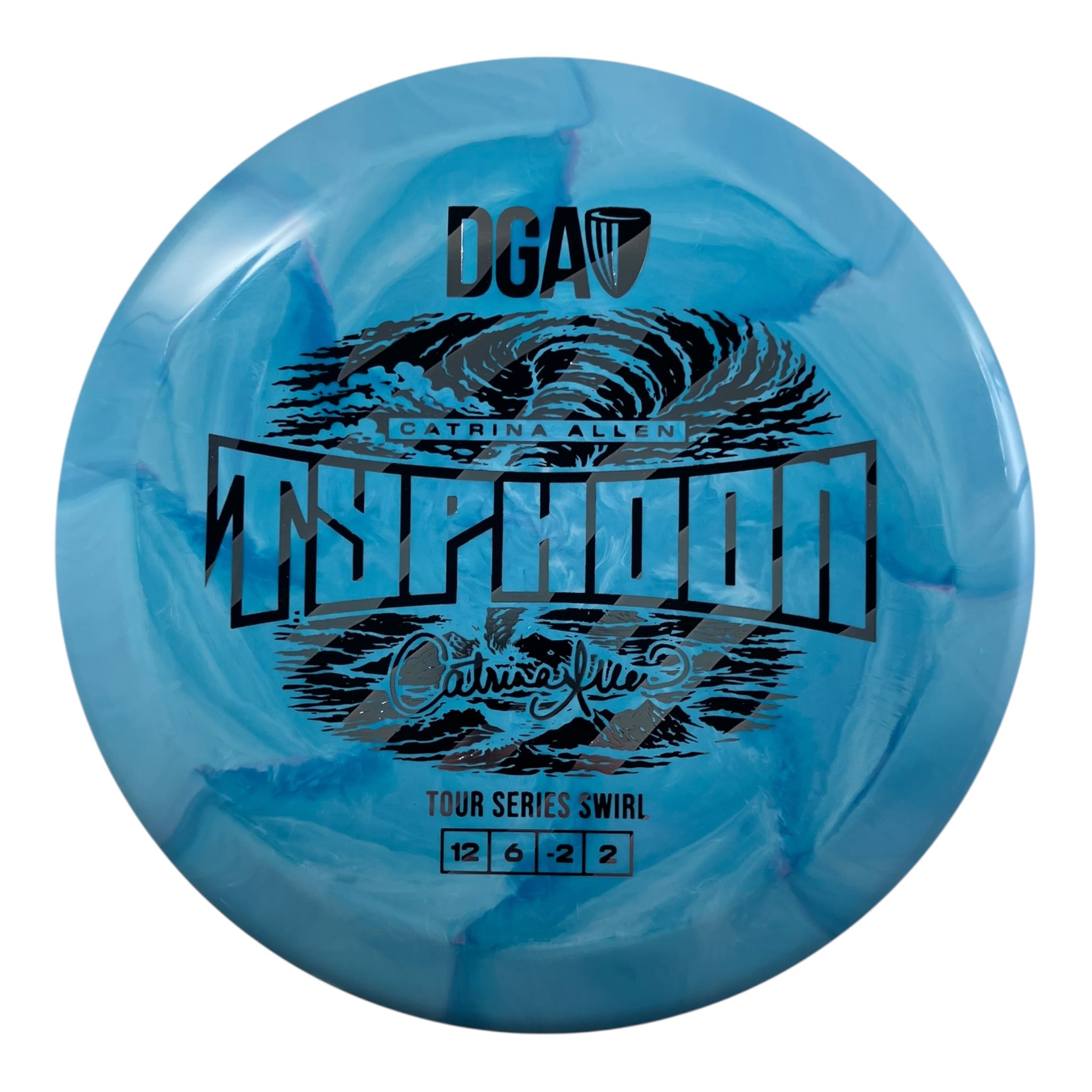 Disc Golf Association Typhoon | Tour Series Swirl | Blue/Stripes 170g (Catrina Allen) Disc Golf