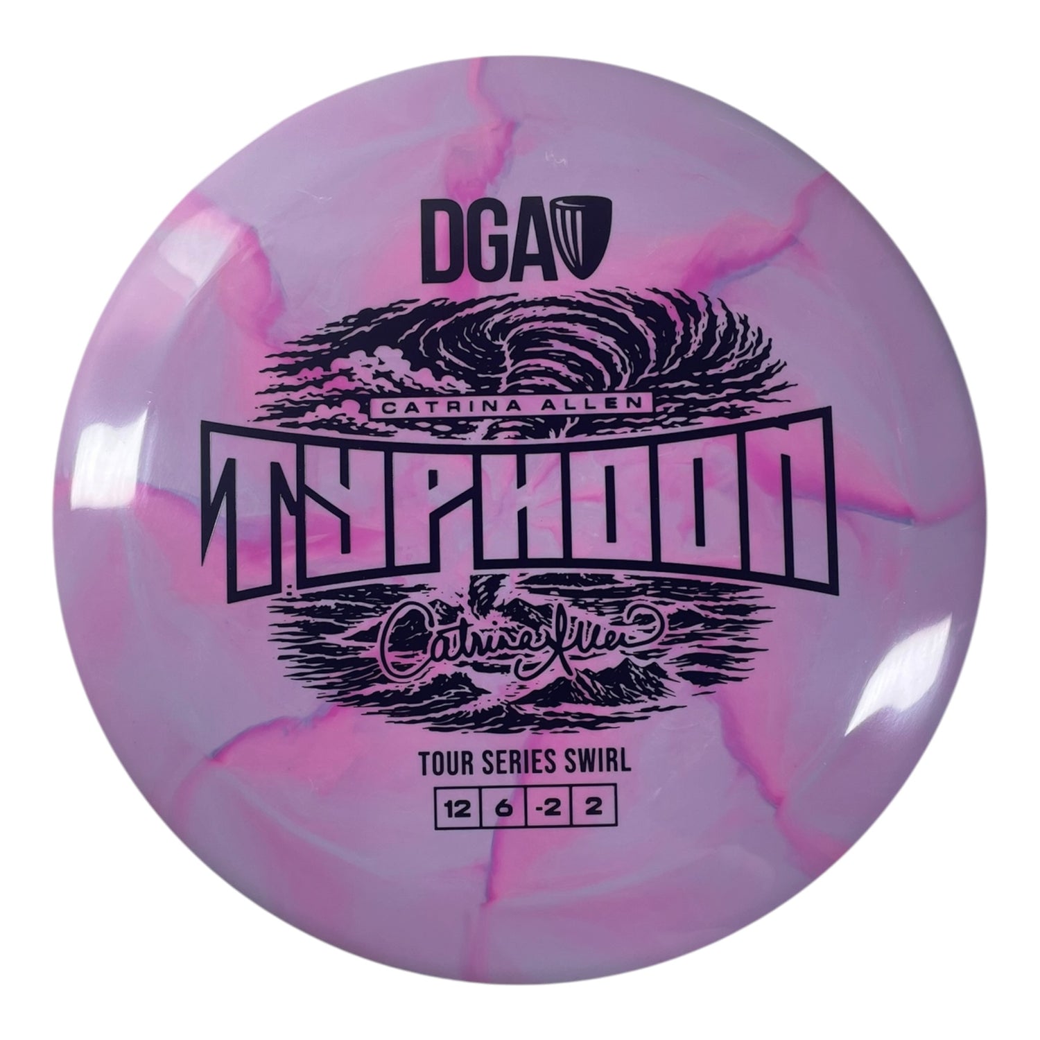 Disc Golf Association Typhoon | Tour Series Swirl | Pink/Black 171g (Catrina Allen) Disc Golf