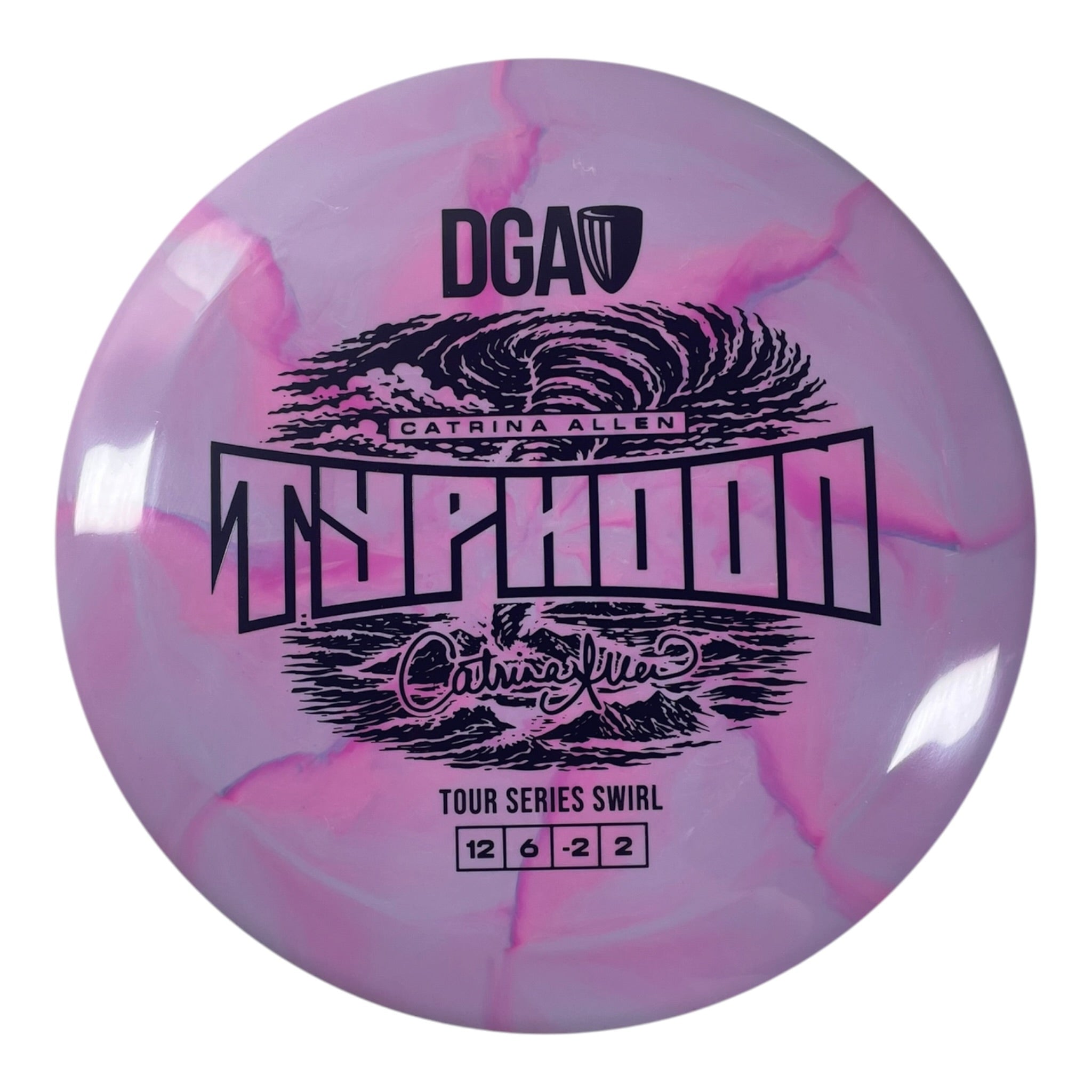 Disc Golf Association Typhoon | Tour Series Swirl | Pink/Black 171g (Catrina Allen) Disc Golf